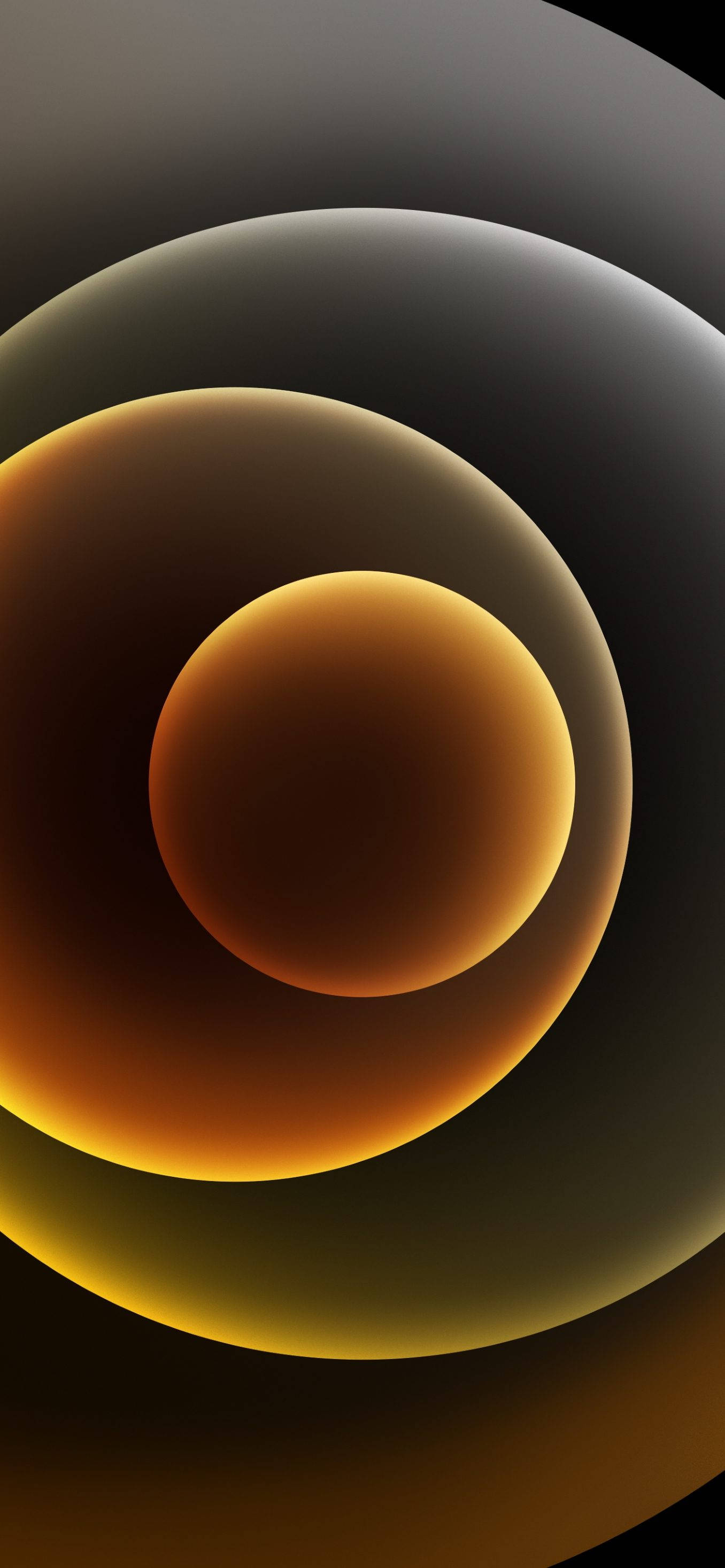 iPhone 13 Dilaw na Abstract na Bilog Wallpaper