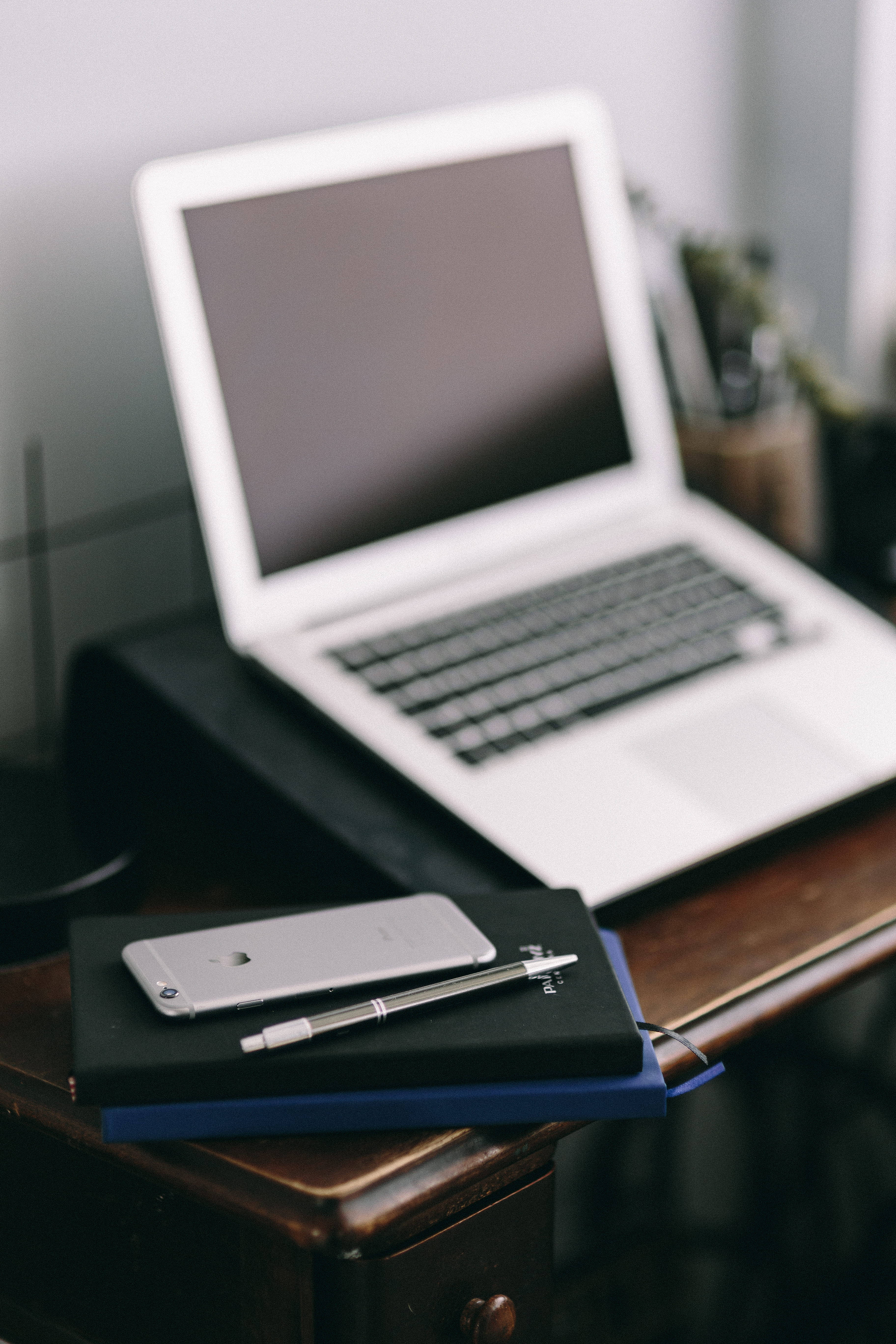 iPhone Desk Workplace With Journals Wallpaper