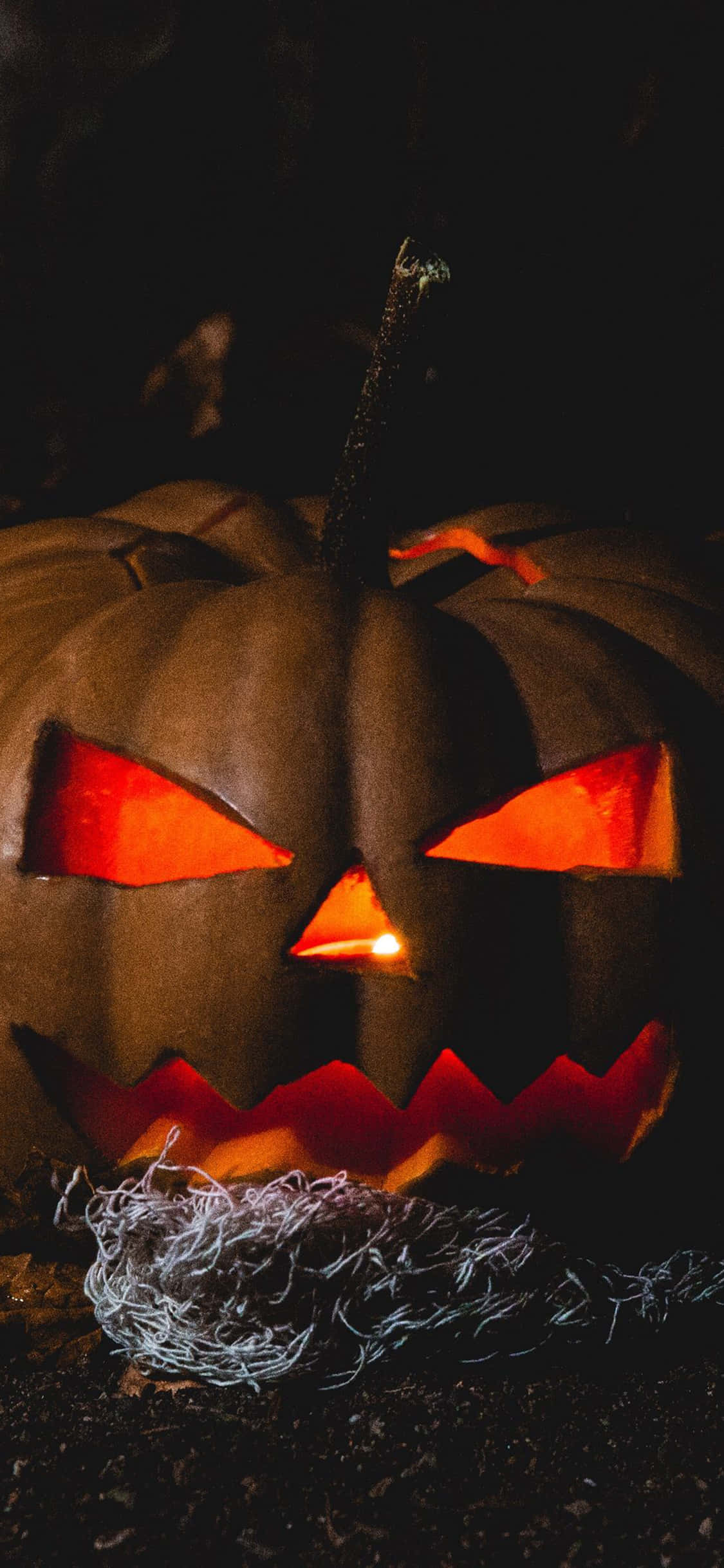 iPhone Halloween Background Ng Nakakatakot na Jack O'Lantern Wallpaper