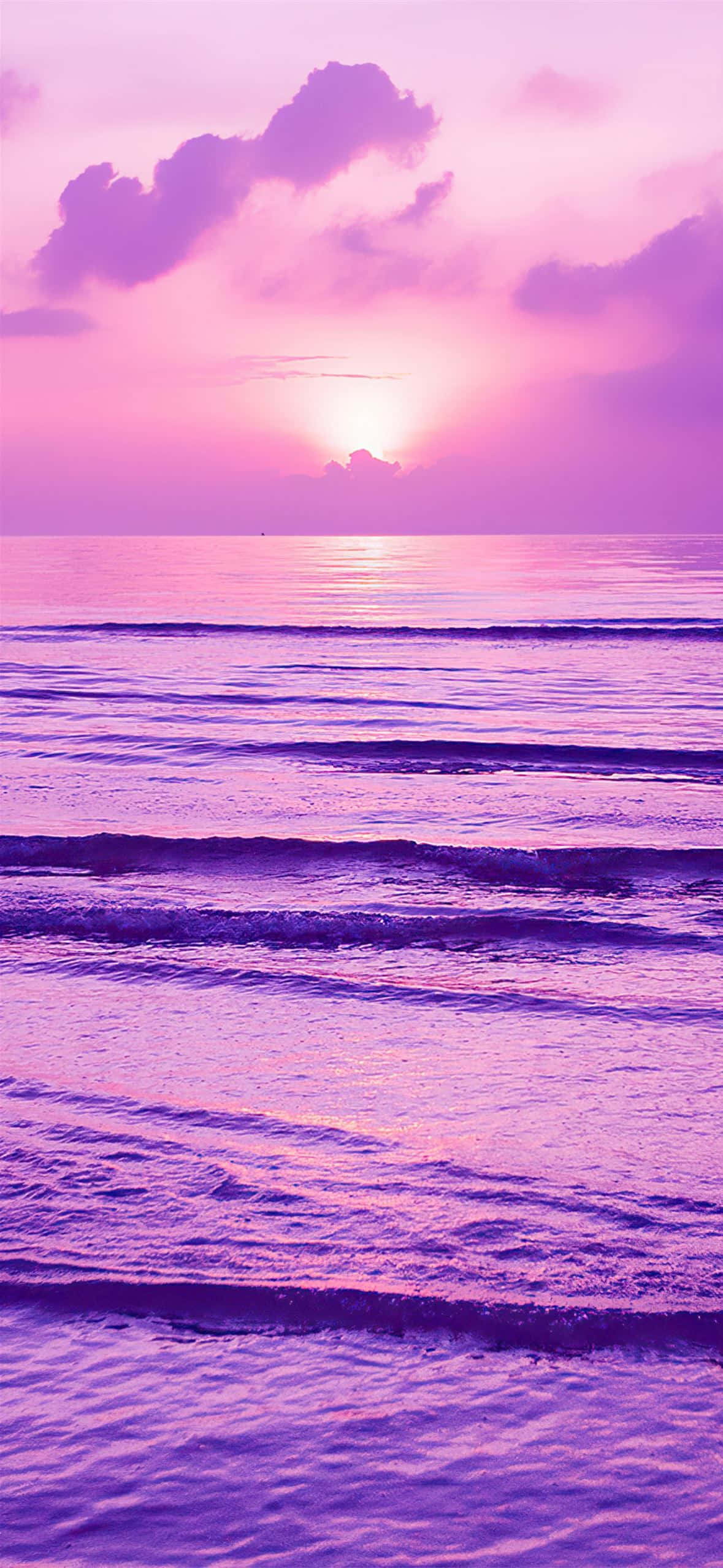 iPhone Lavender Aesthetic Ocean Sky Wallpaper