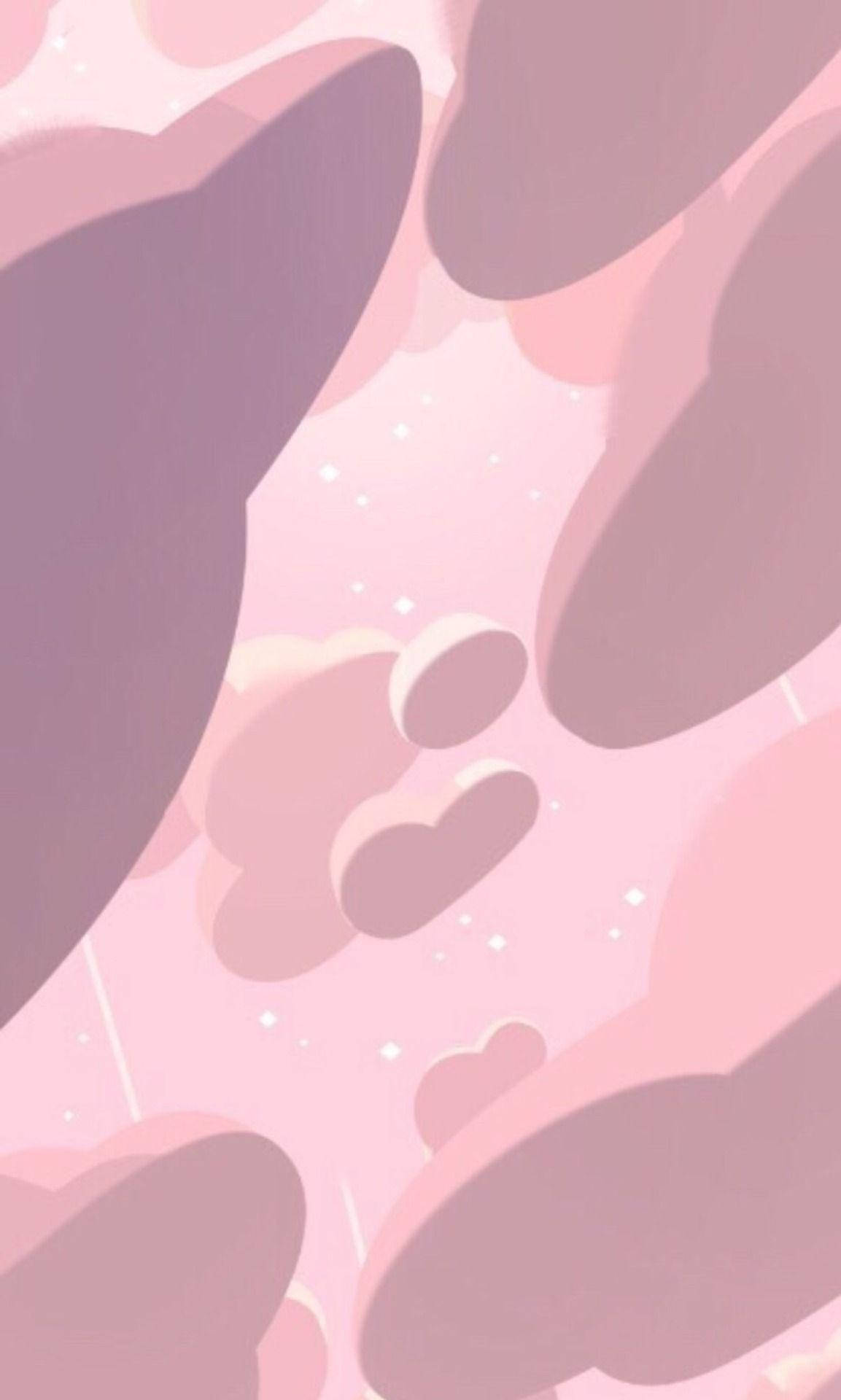 iPhone Pink Aesthetic na Mga Kumpol ng Ulap Wallpaper