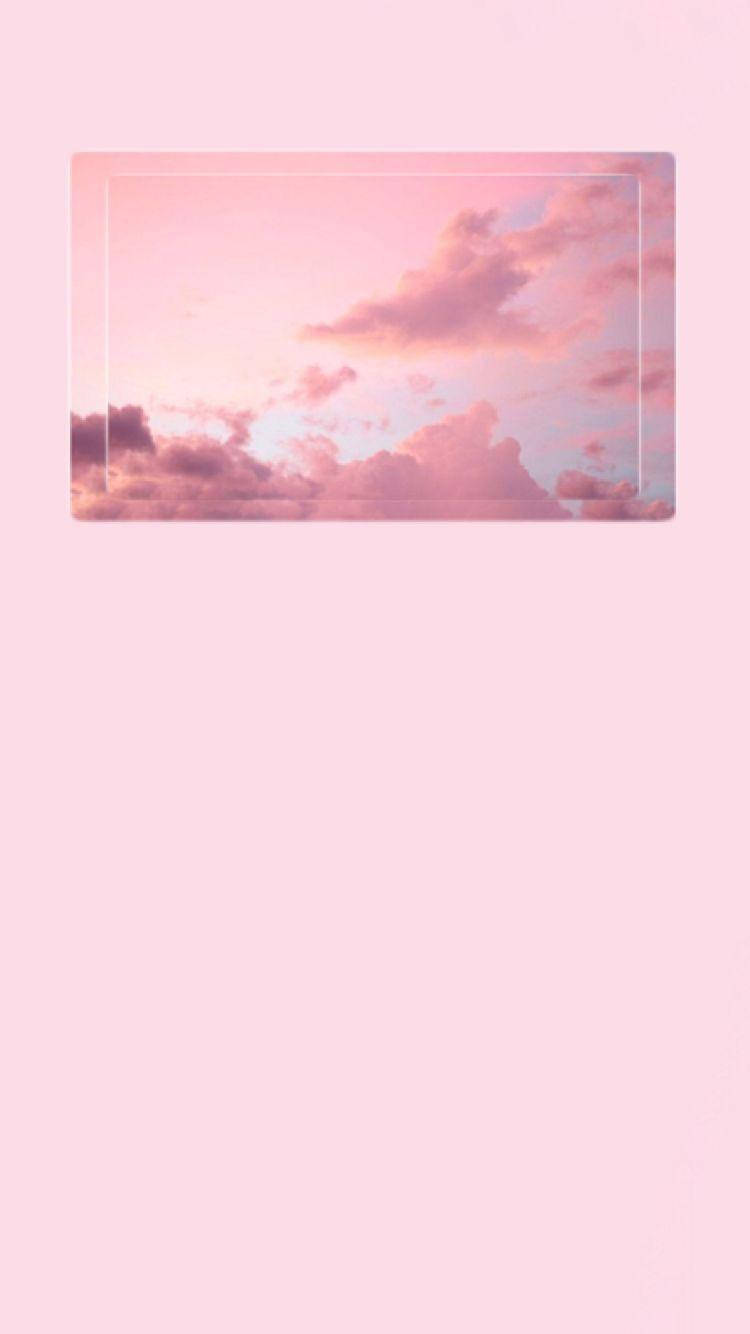 iPhone Pink Aesthetic na Naka-frame na Langit Wallpaper