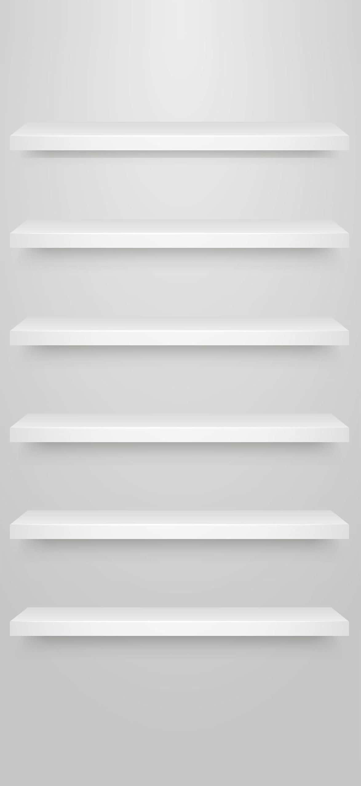 iPhone White Shelves Wallpaper