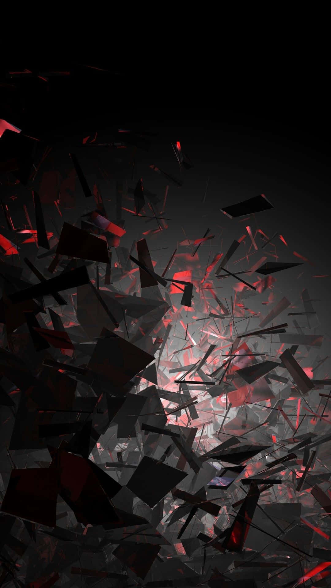 iPhone X Abstracto Madilim na Hugis na Nabasag Wallpaper
