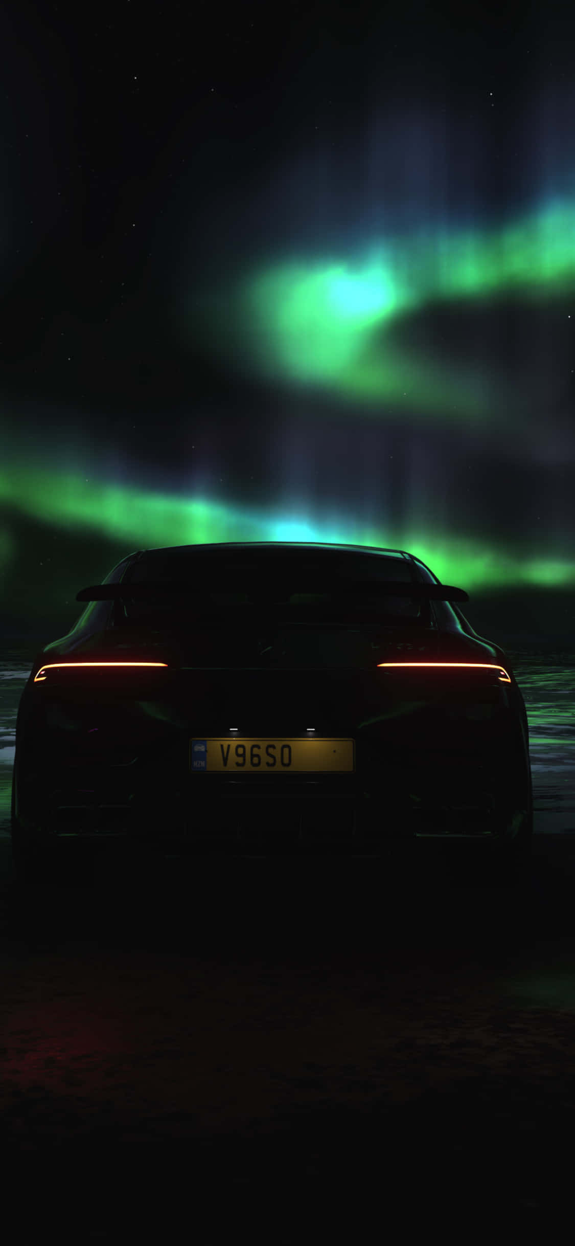 iPhone X Amg Gt-r Background & Northern Light Wallpaper