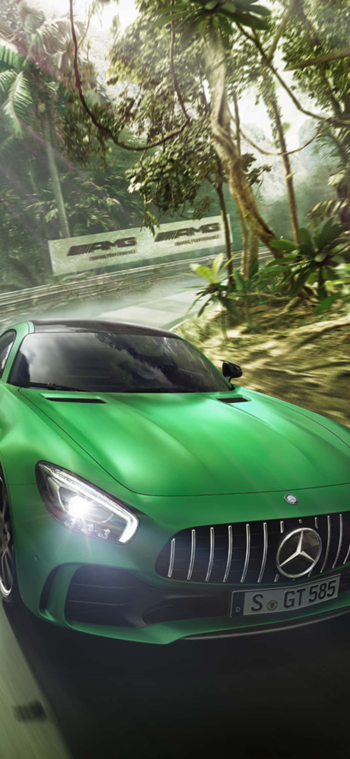 iPhone X Amg Gt-r Background AMG GT On Road Wallpaper