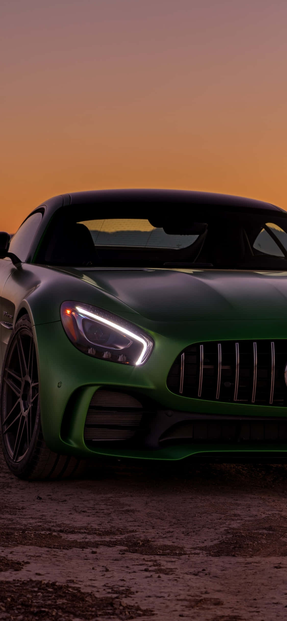 iPhone X Amg Gt-r Background Green Mercedez AMG Wallpaper