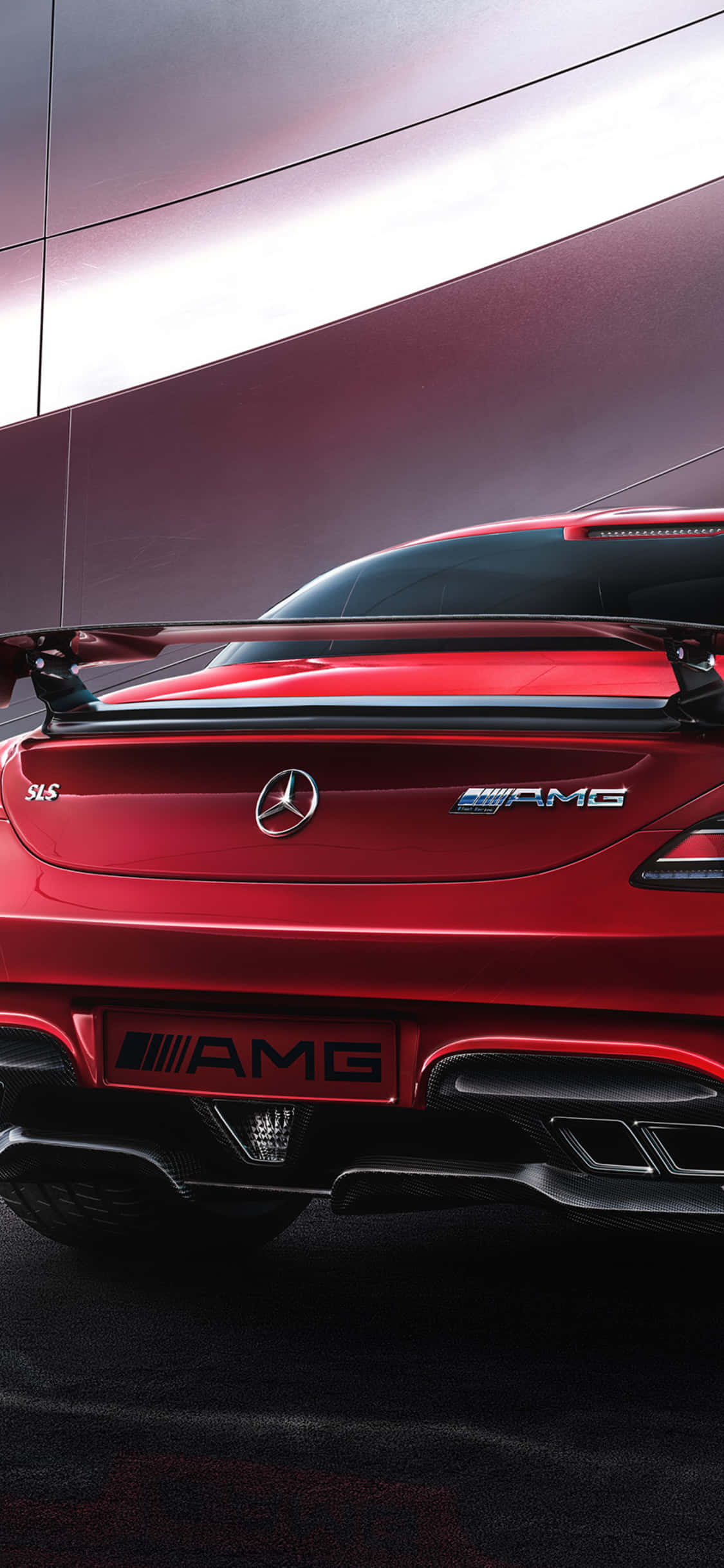 iPhone X Amg Gt-r Background Red Trunk Of AMG GT Wallpaper