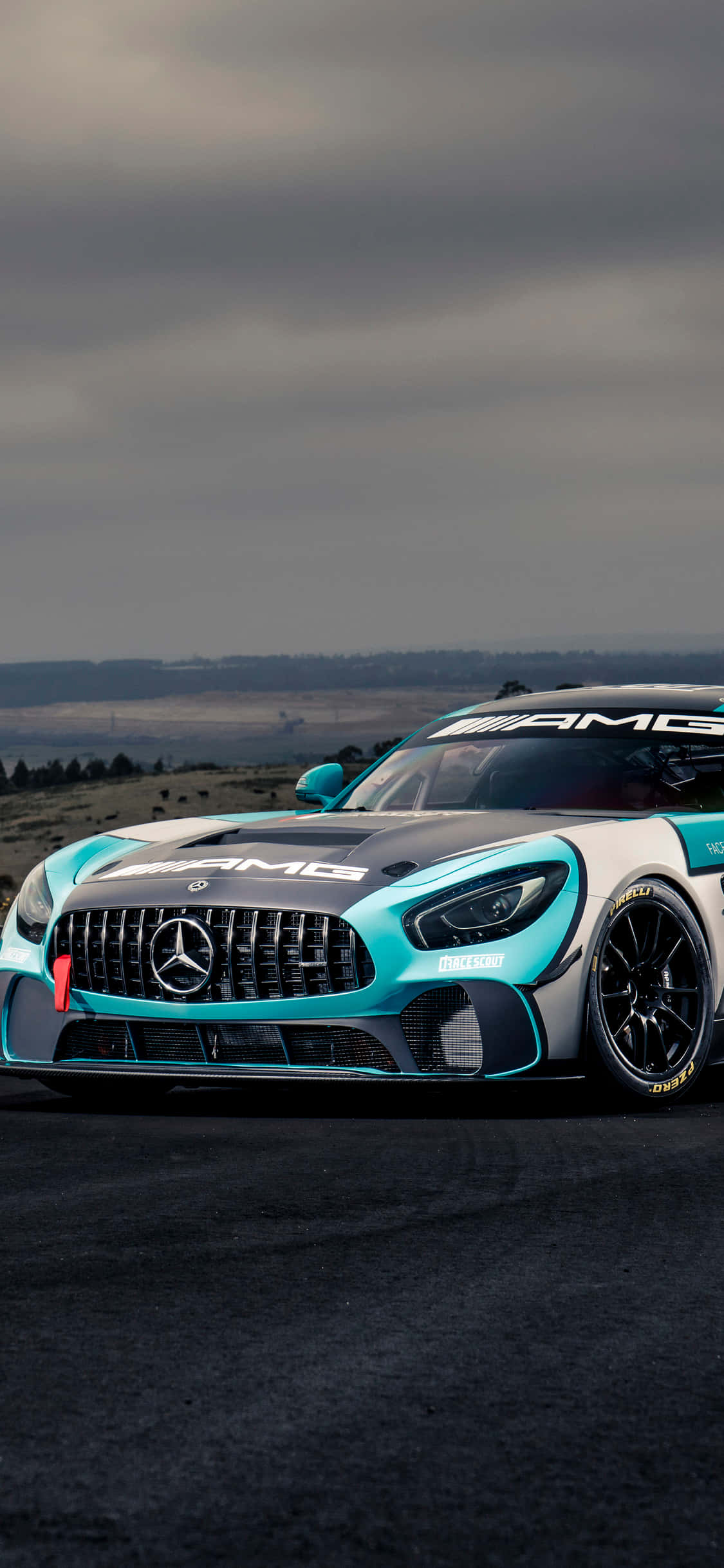 iPhone X Amg Gt-r Background Toned AMG GT4 Wallpaper