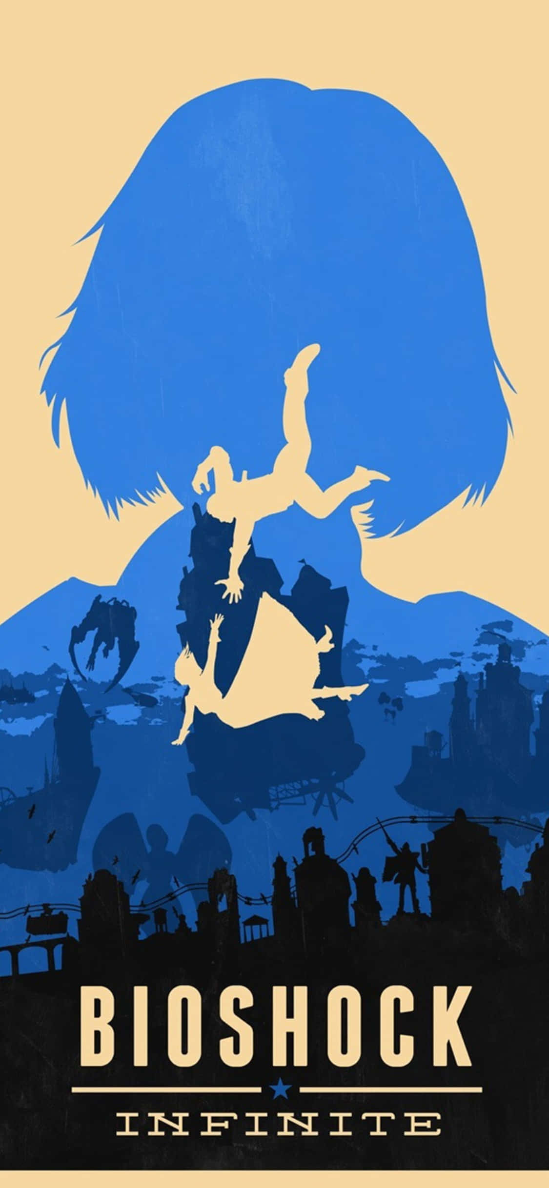 iPhone X Bioshock Infinite Background Poster Booker Catching Elizabeth Wallpaper