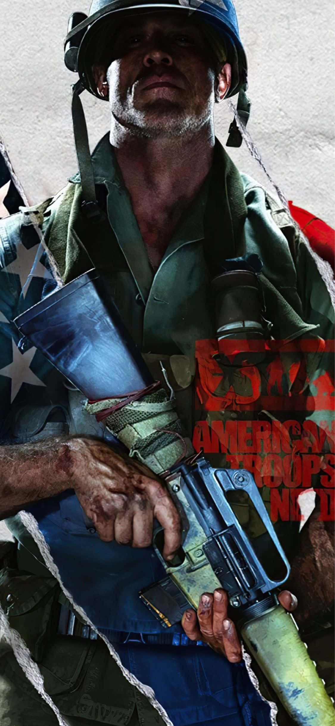 iPhone X Call Of Duty Black Ops Cold War Background American Character Wallpaper