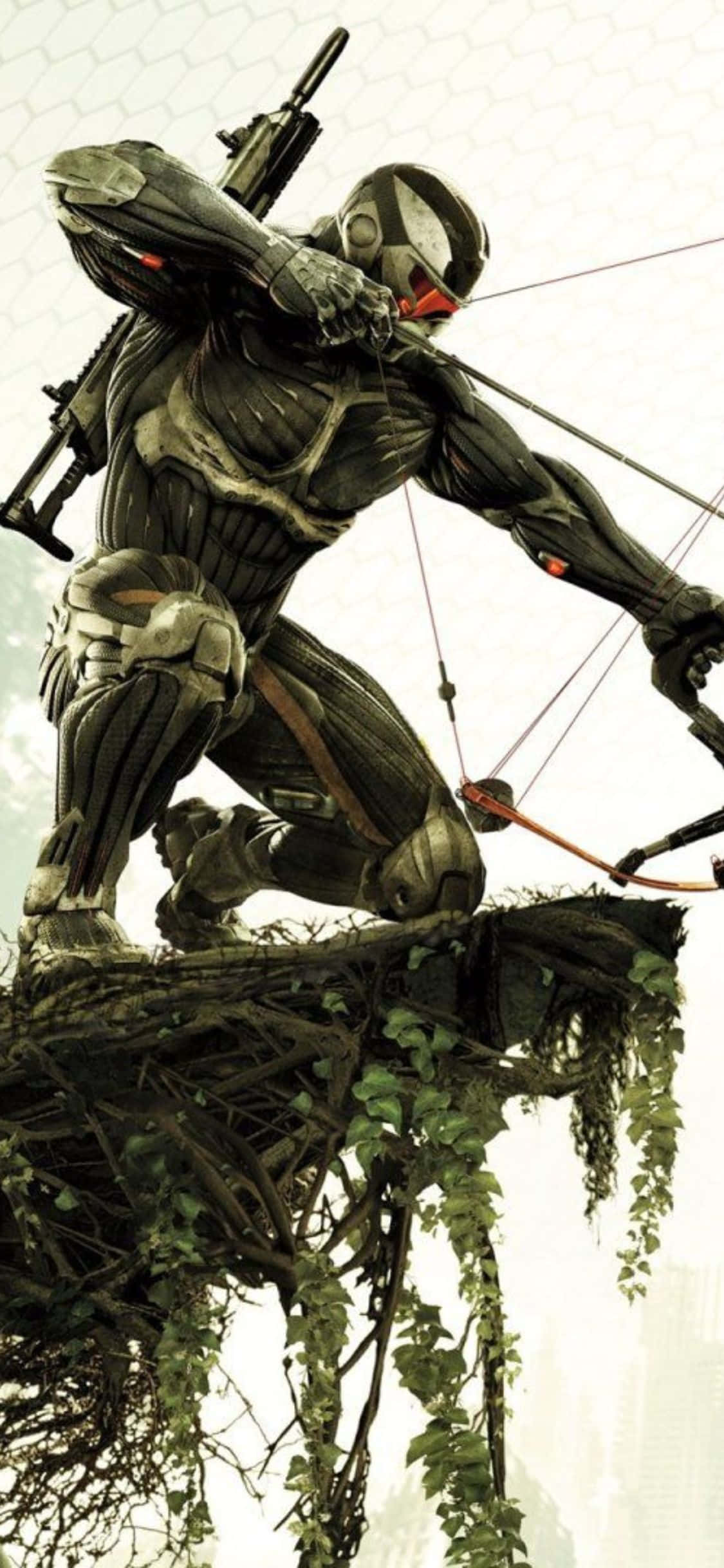 iPhone X Crysis 3 Bow Liberty Background Wallpaper