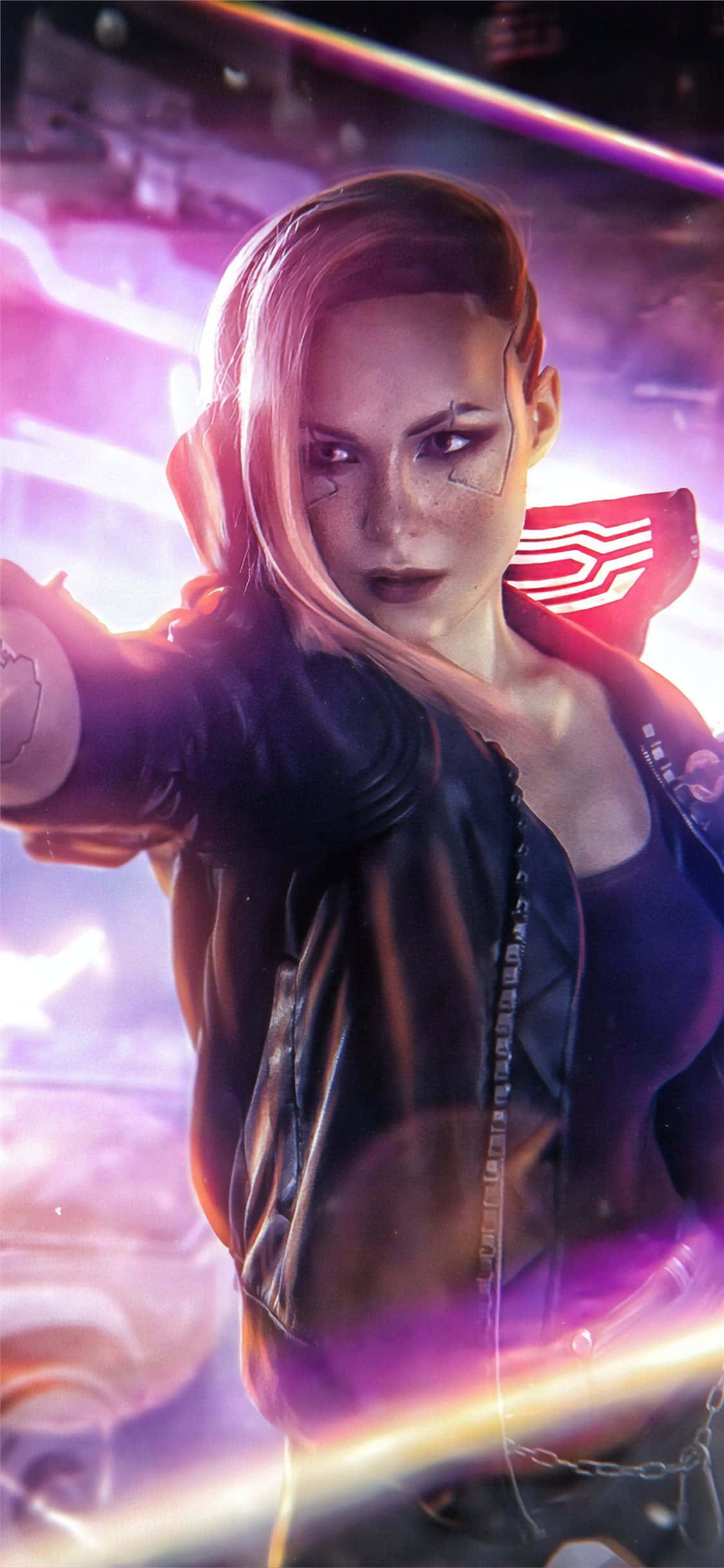 iPhone X Cyberpunk 2077 Background Valerie The Mercenary Wallpaper
