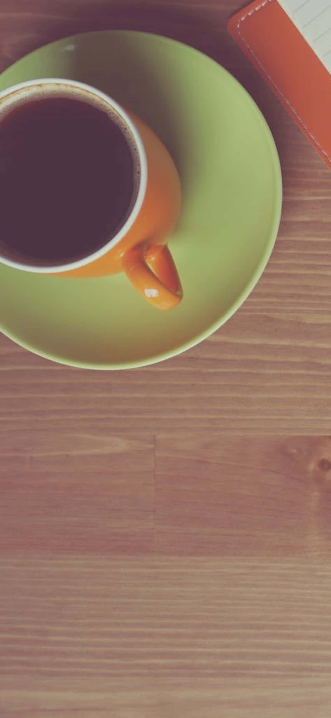 iPhone X Desk Background Black Coffee Wallpaper