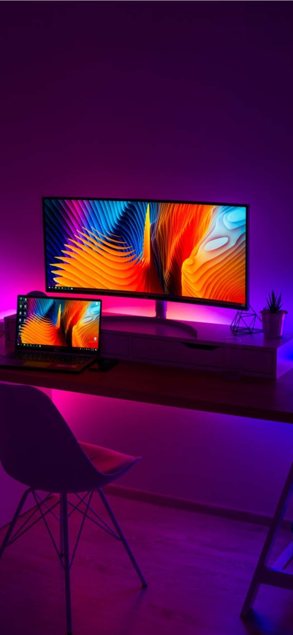 iPhone X Desk Background Computer Desk Na May Purple Backdrop Wallpaper