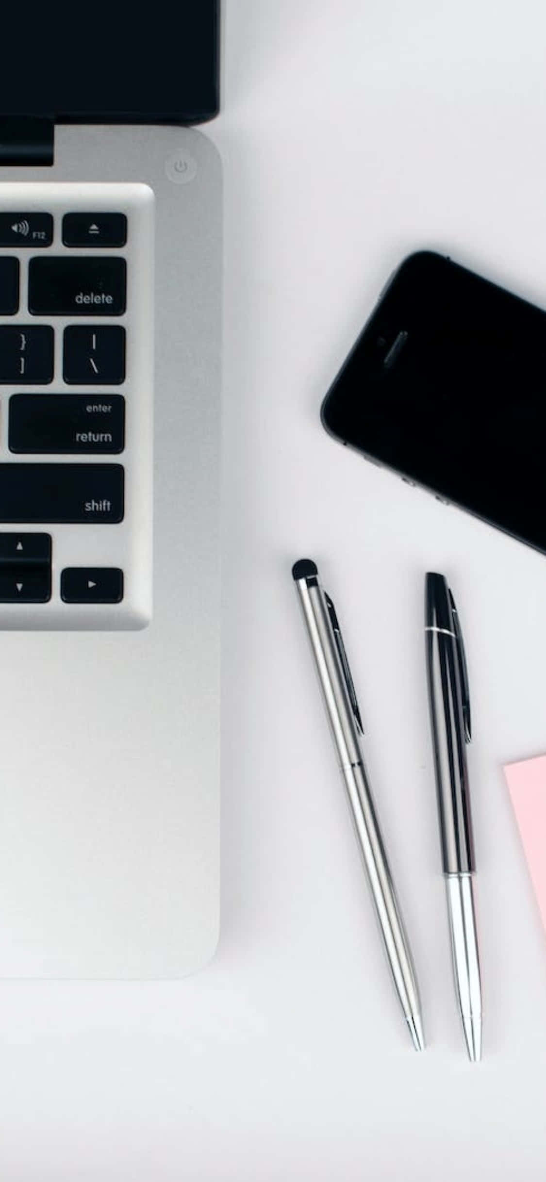 iPhone X Desk Background Laptop Pens At Isang Phone Wallpaper