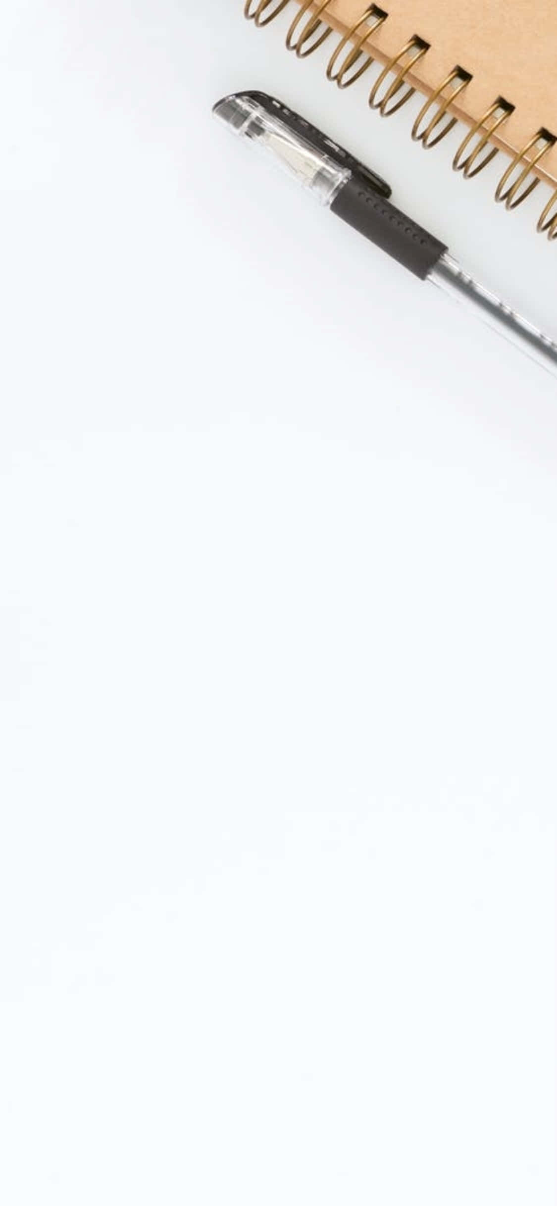 iPhone X Desk Background Pen With A Notebook Wallpaper