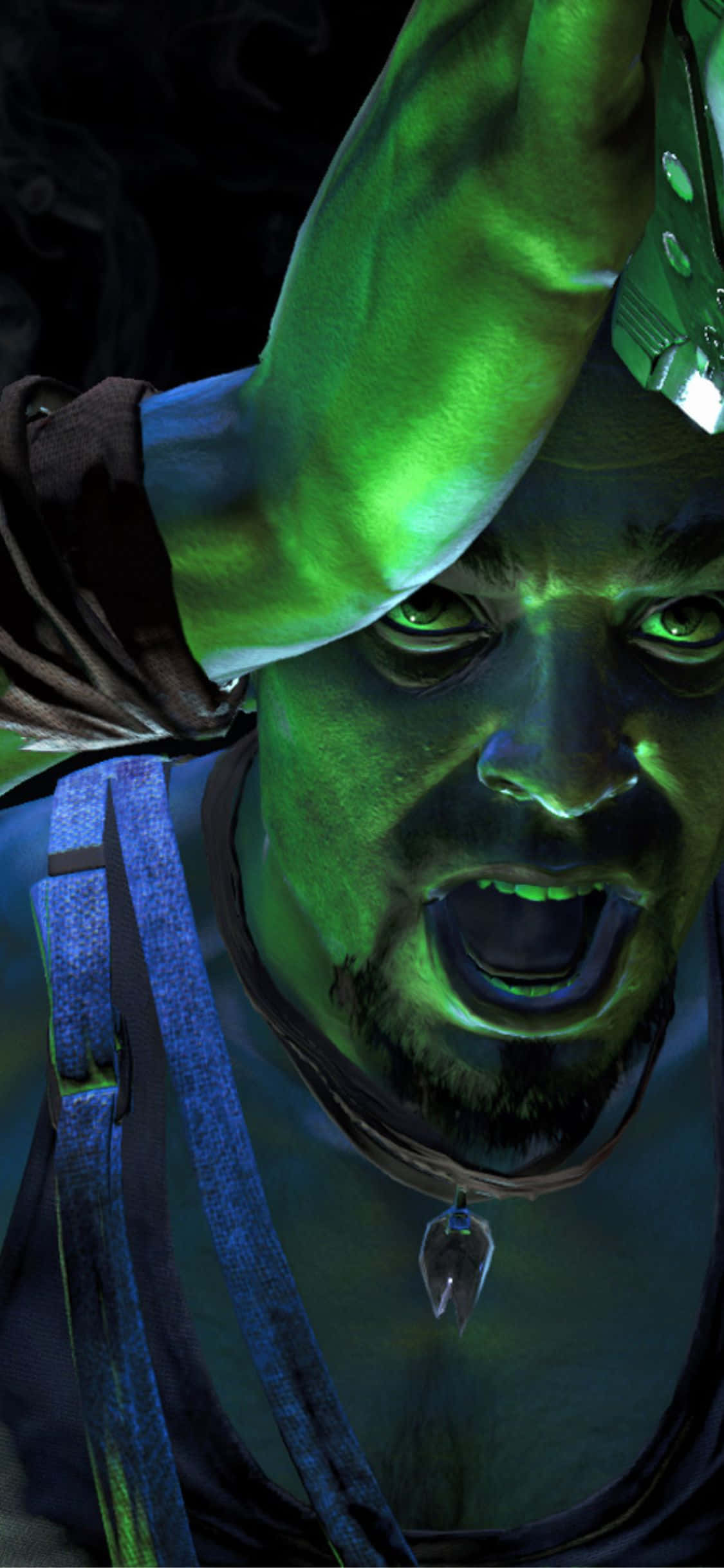 iPhone X Far Cry 3 Green Light Background Wallpaper