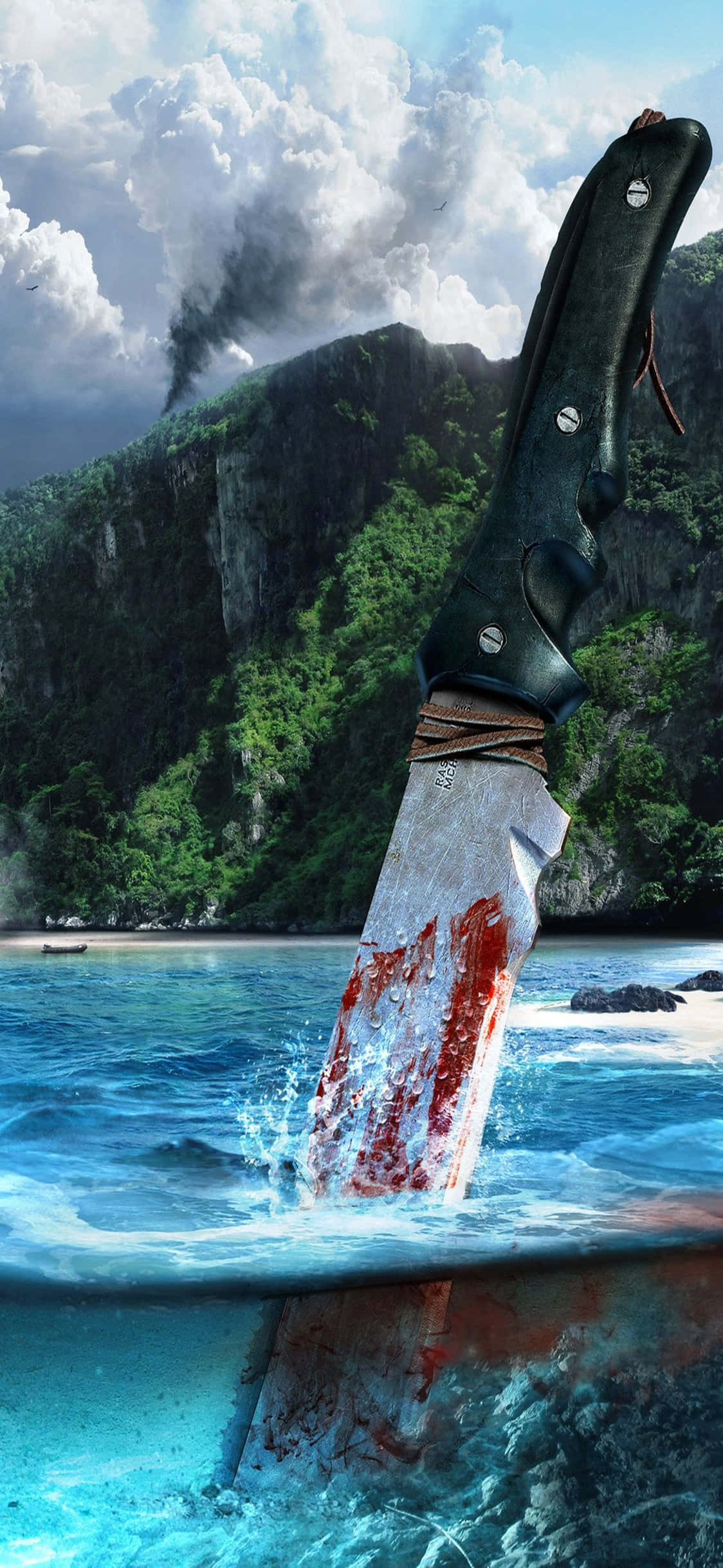 iPhone X Far Cry 3 Madugo Na Kutsilyo Background Wallpaper
