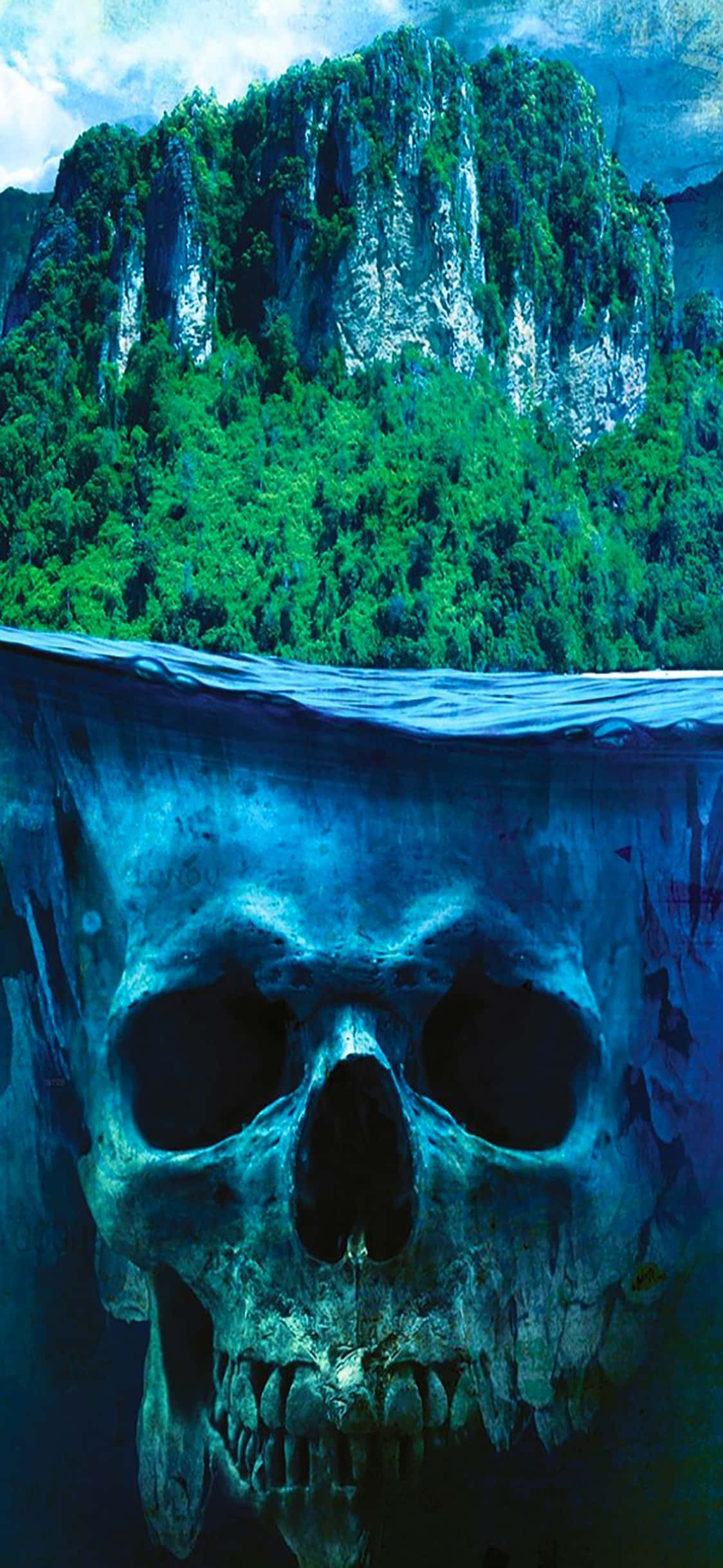iPhone X Far Cry 3 Rook Islands Skull Background Wallpaper