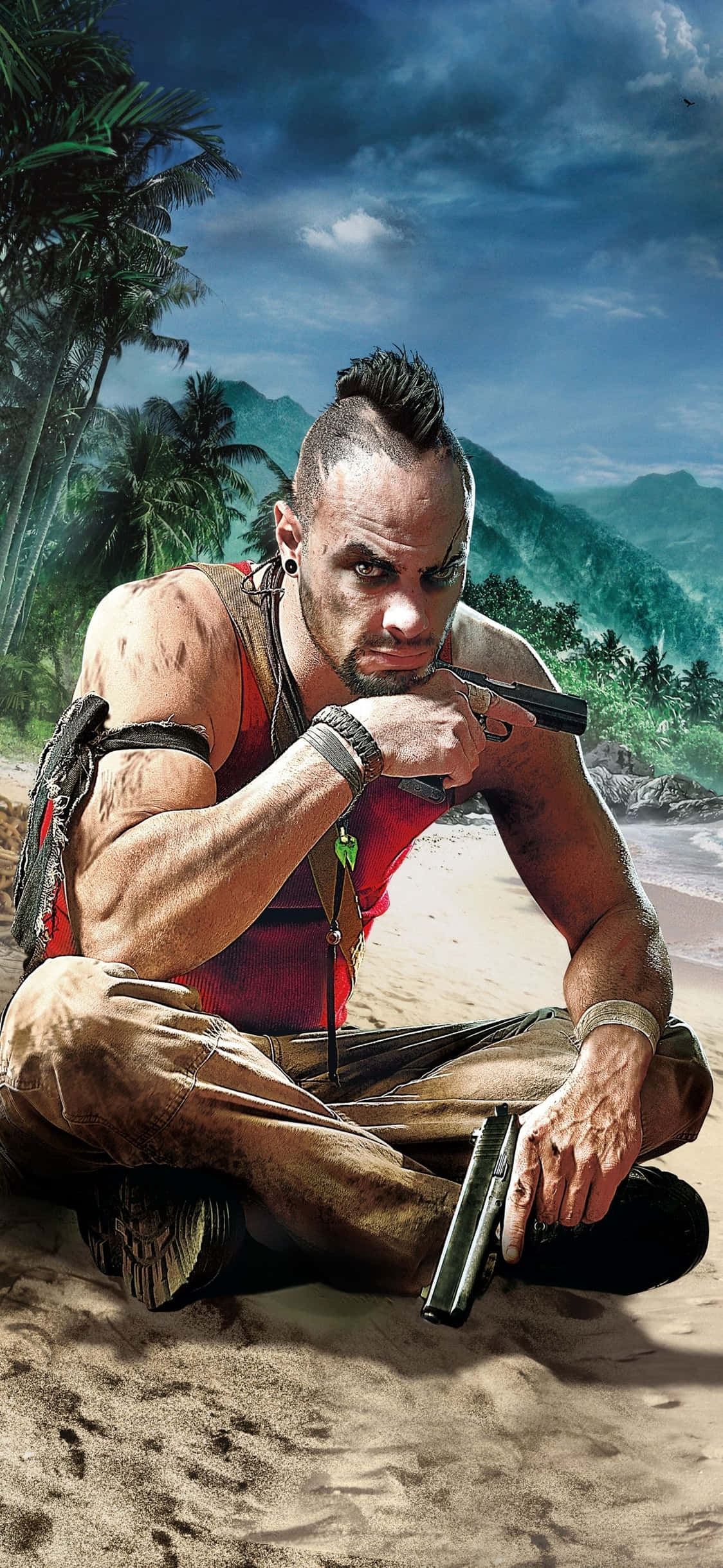 iPhone X Far Cry 3 Vaas Montenegro Sand Background Wallpaper