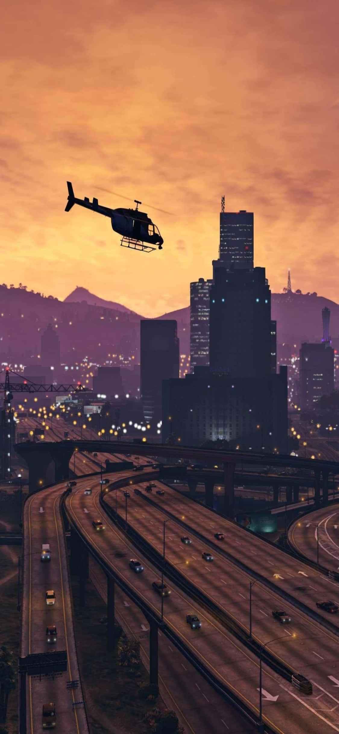 iPhone X Grand Theft Auto V Background at Helikopter Wallpaper
