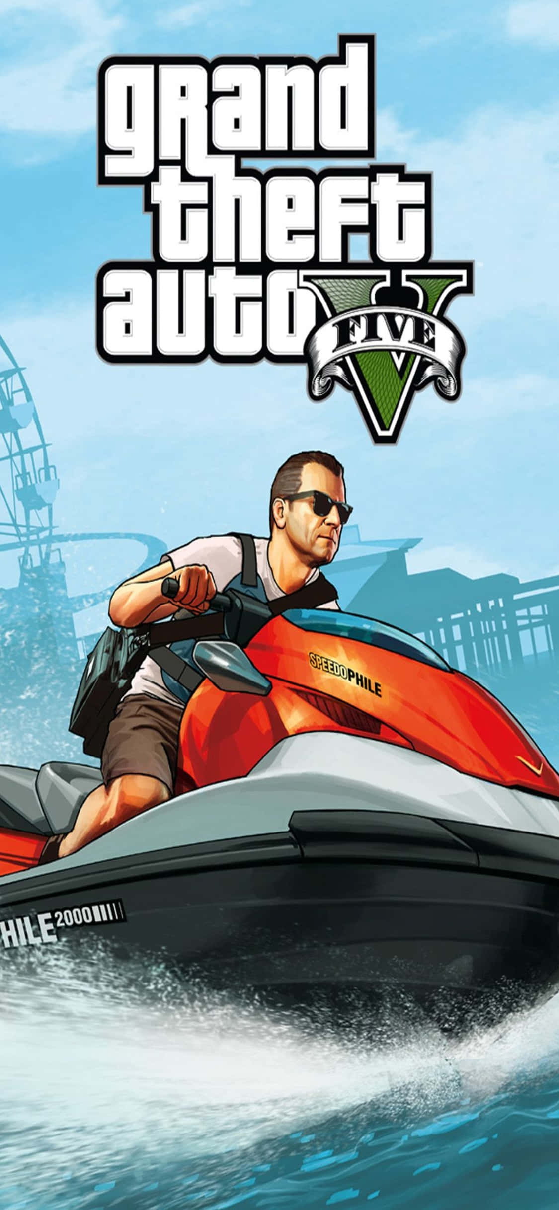 iPhone X Grand Theft Auto V Background at Jet Ski Wallpaper