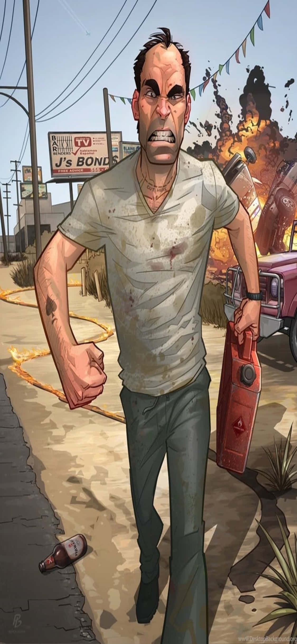 iPhone X Grand Theft Auto V Background Galit na Trevor Wallpaper
