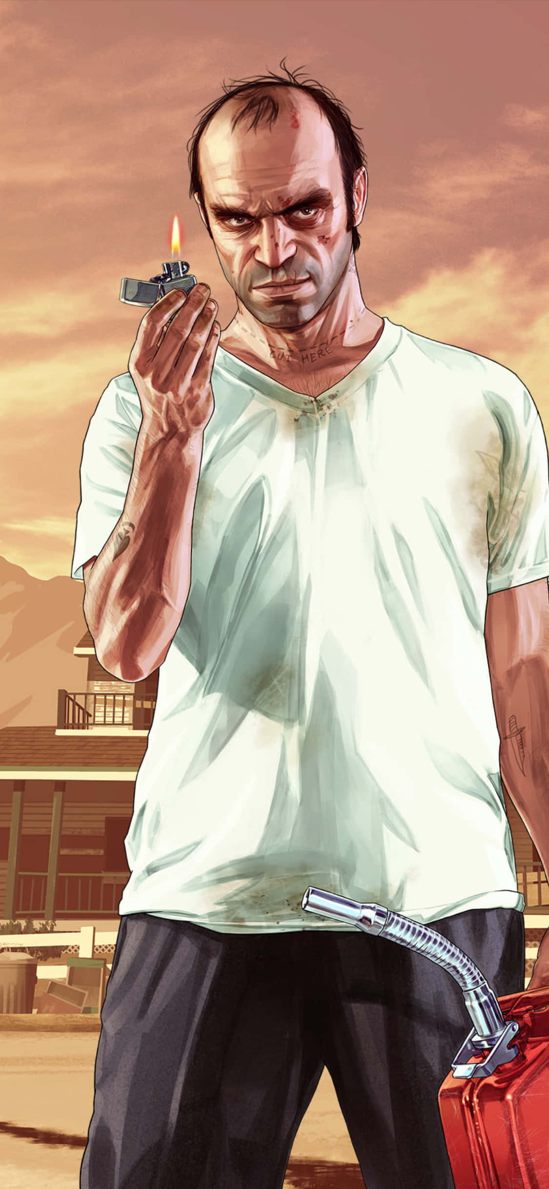 iPhone X Grand Theft Auto V Background Lighter & Gas Wallpaper