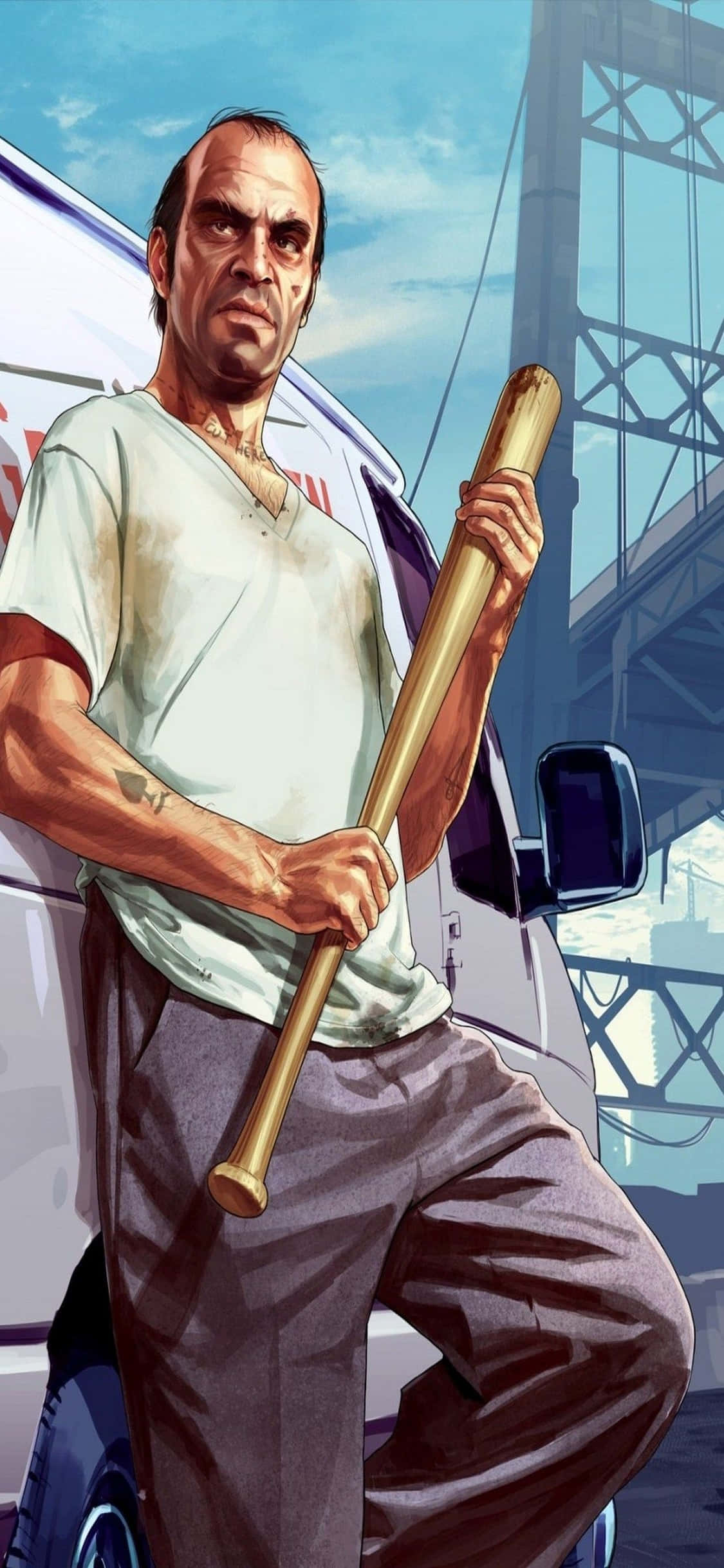 iPhone X Grand Theft Auto V Background Trevor & Bat Wallpaper