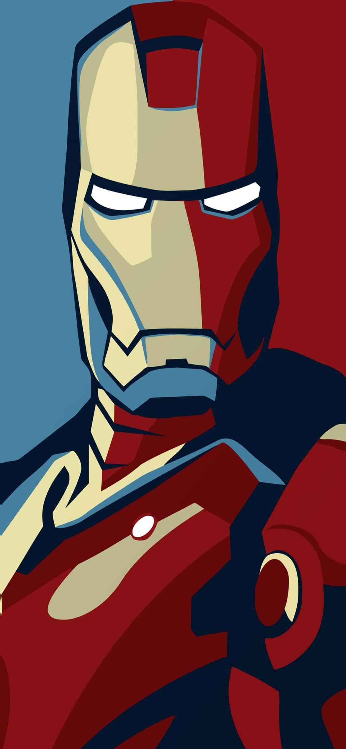 iPhone X Iron Man Background Blue And Red Edit Wallpaper