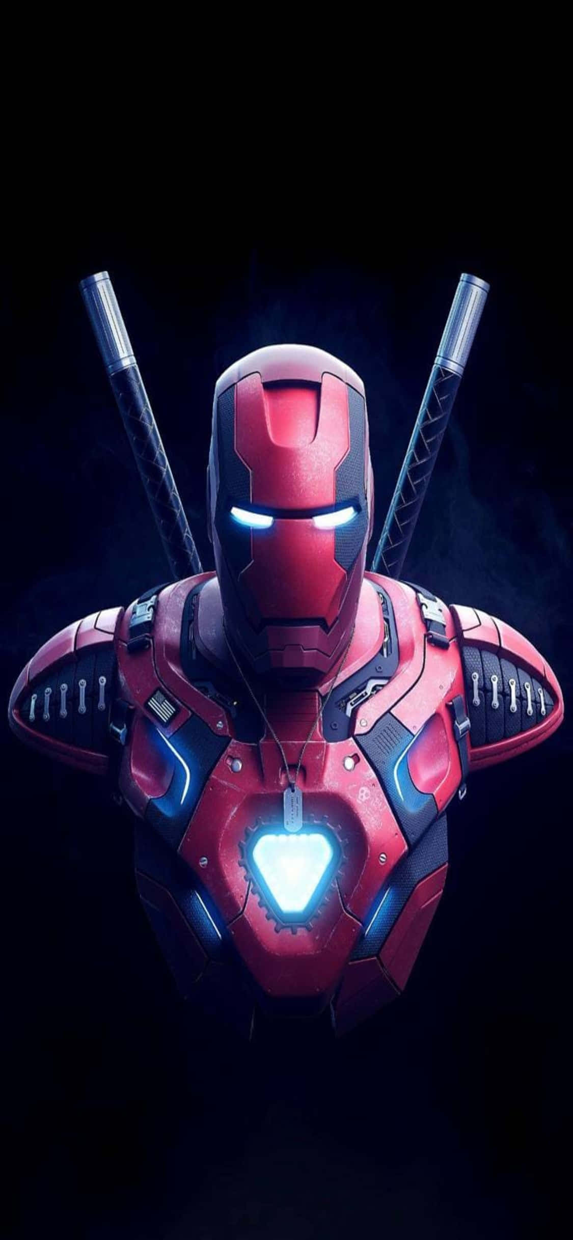 iPhone X Iron Man Background Iron Man Combined With Deadpool Wallpaper