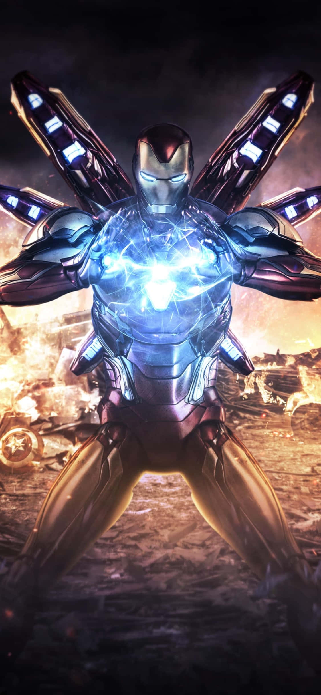 iPhone X Iron Man Background Iron Man Endgame Suit Wallpaper