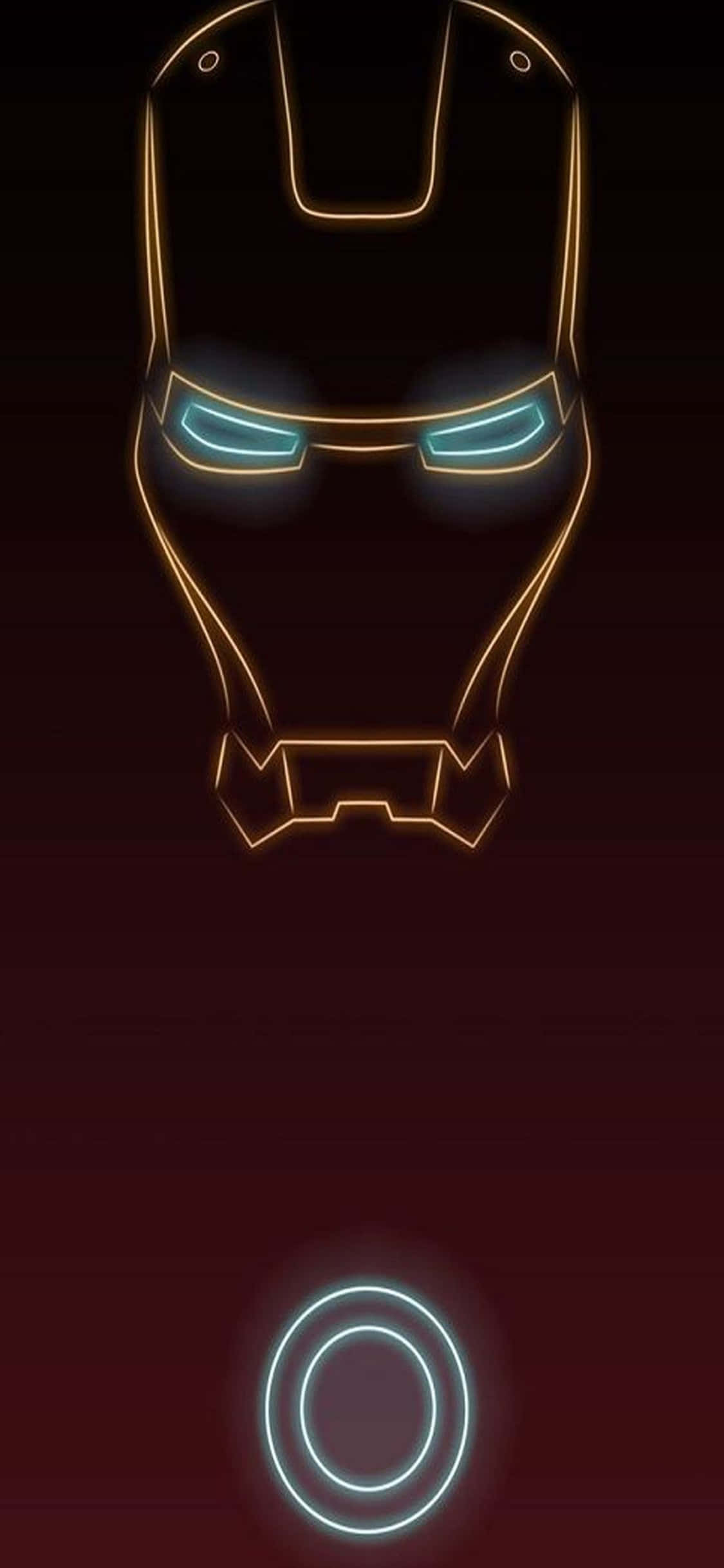 iPhone X Iron Man Background Iron Man Neon Light Design Wallpaper