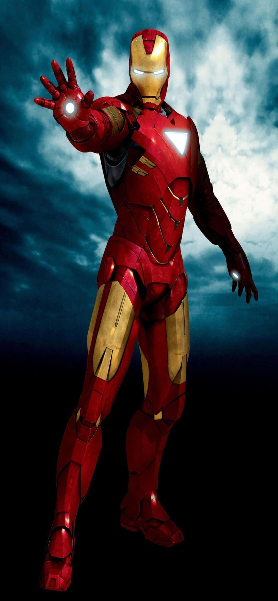 iPhone X Iron Man Background Iron Man With His Palm Opened Wallpaper
