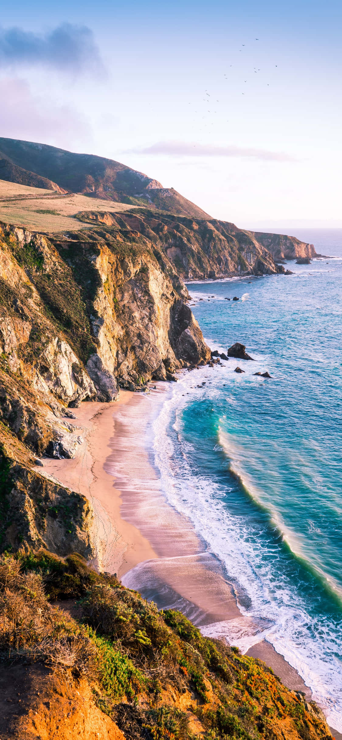iPhone X Malibu Background Coastal Mountain Wallpaper