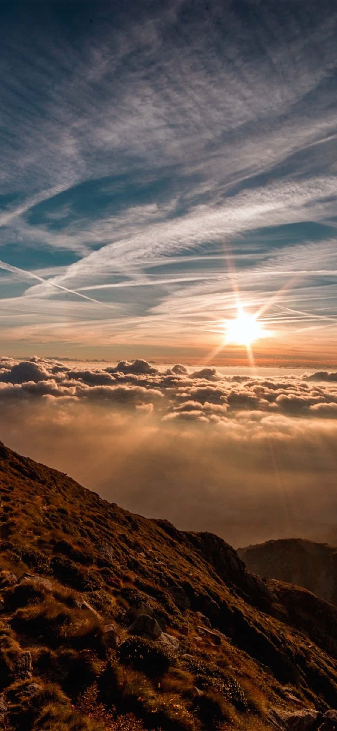 iPhone X Malibu Background Mountain Sky Wallpaper