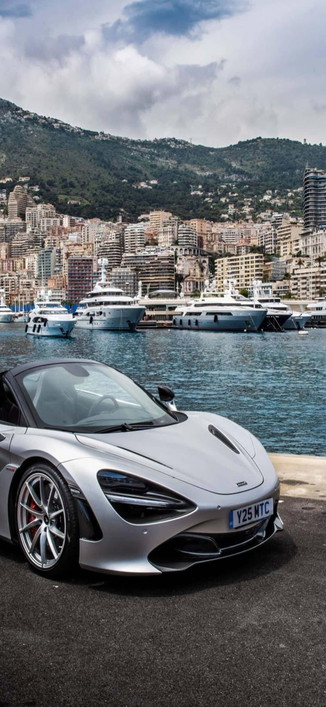 iPhone X Mclaren 720s Monte Carlo Background Wallpaper