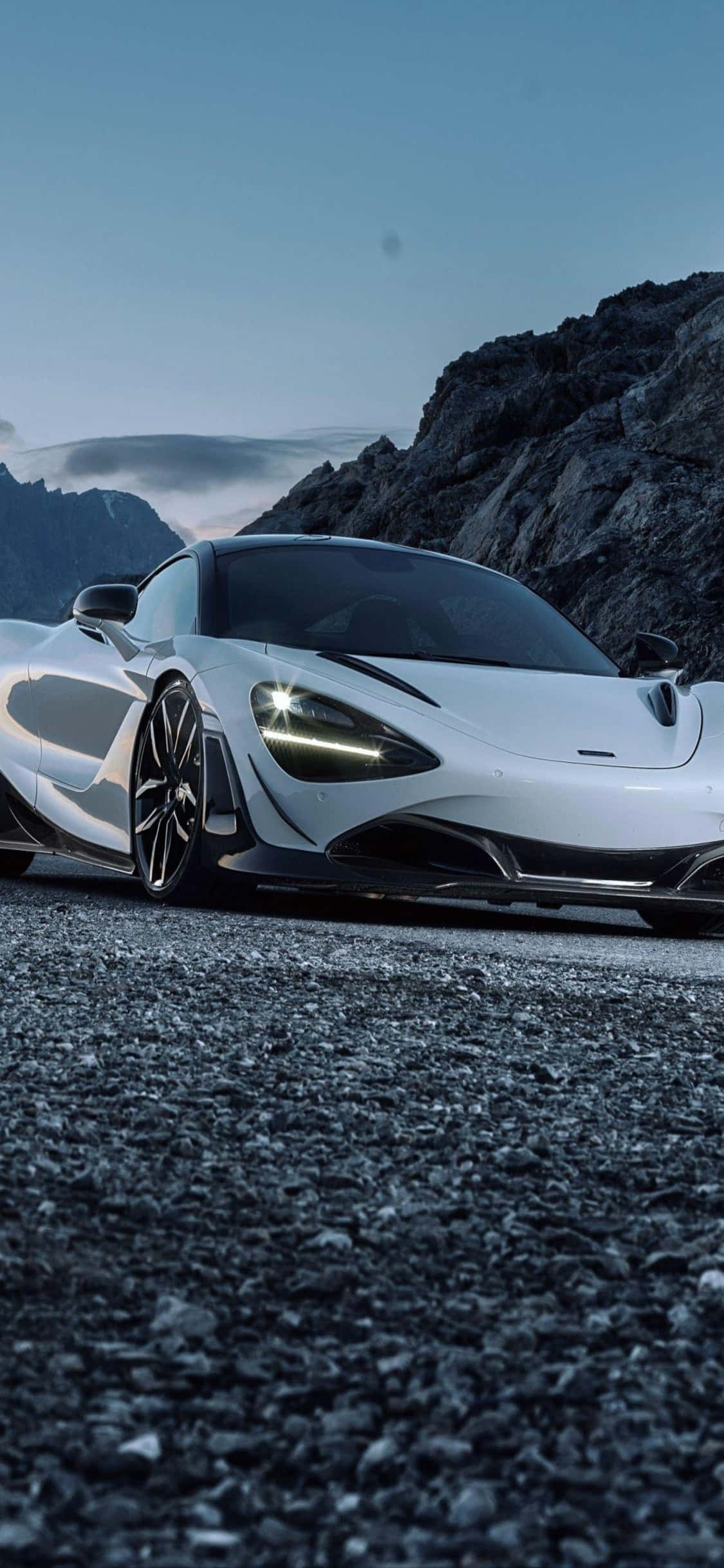 iPhone X Mclaren 720s Road Background Wallpaper