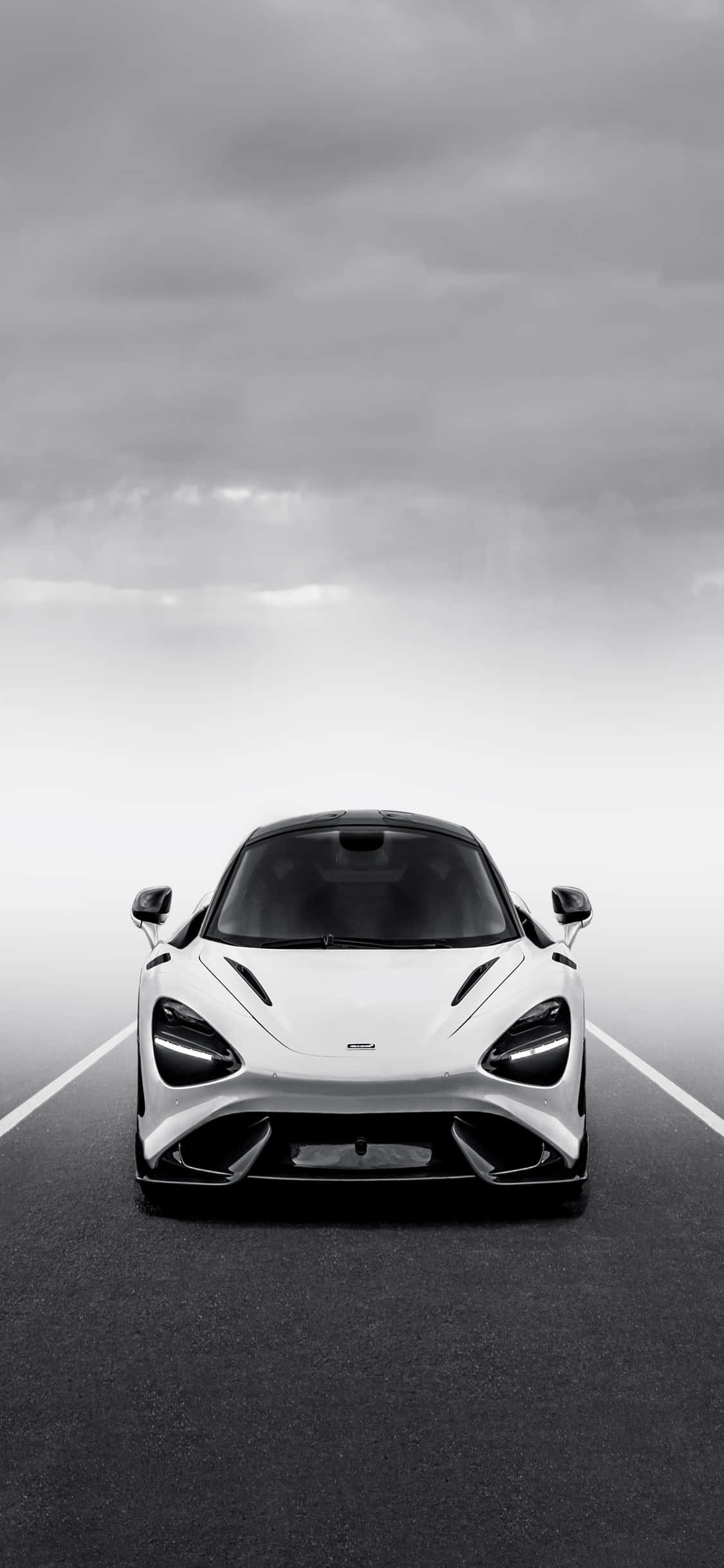 iPhone X Mclaren 720s White Background Wallpaper
