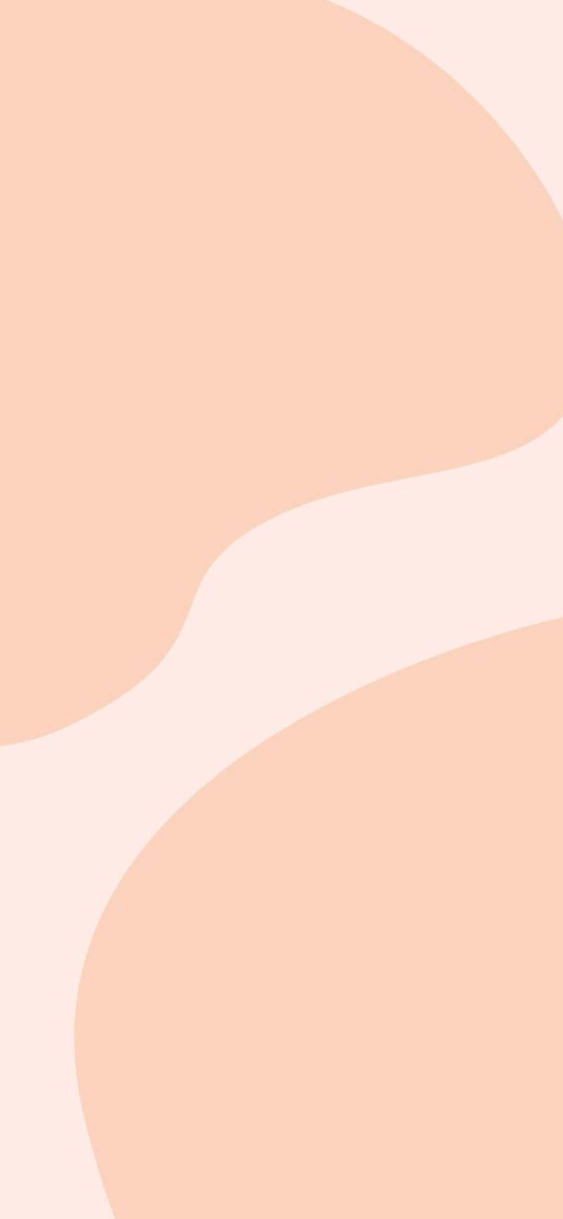 iPhone X Minimal Peach Color Background Wallpaper