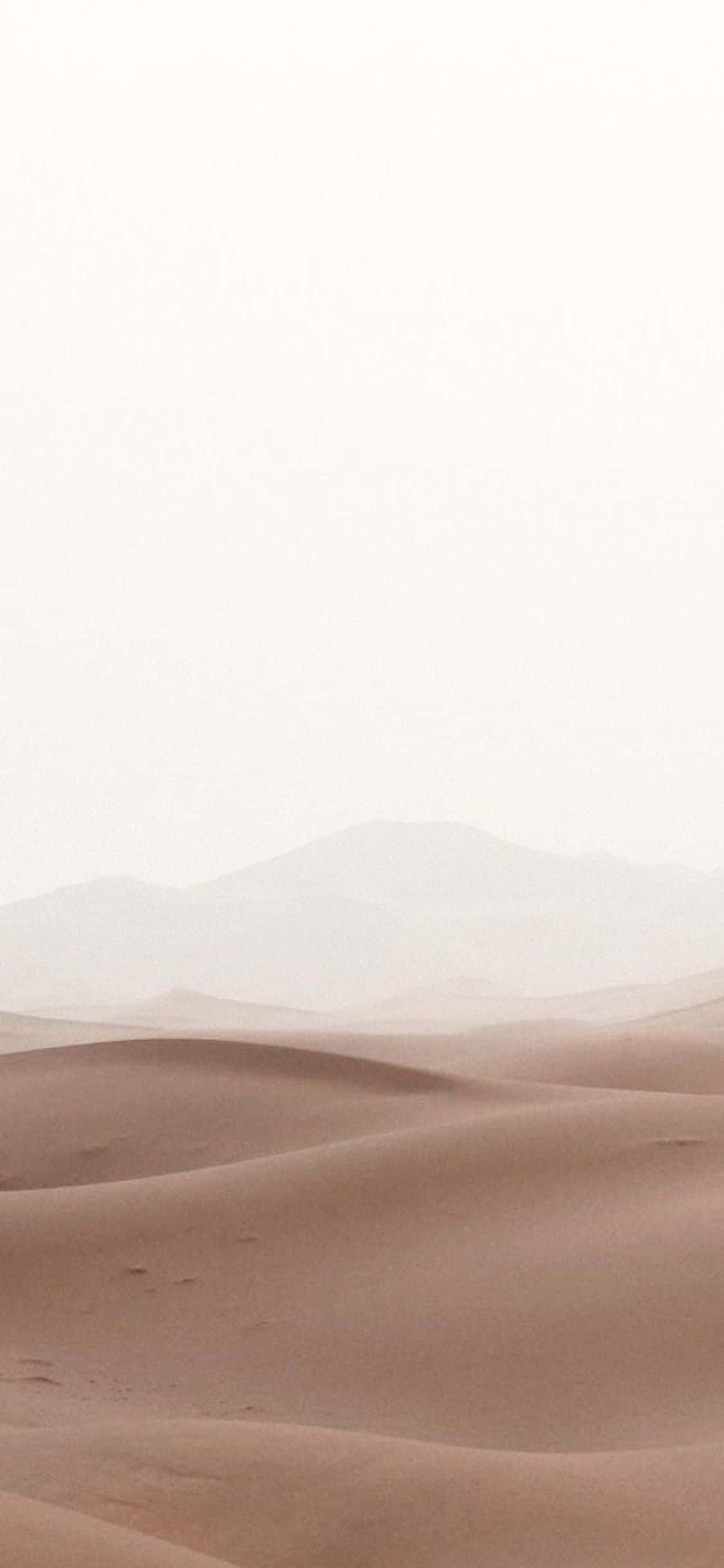 iPhone X Minimalistang Background ng mga Buhangin ng Disyerto Wallpaper