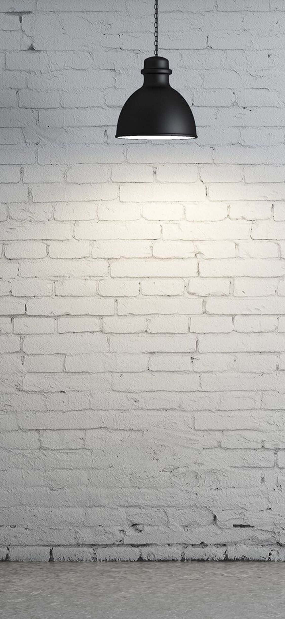 iPhone X Minimal White Brick Wall Background Wallpaper
