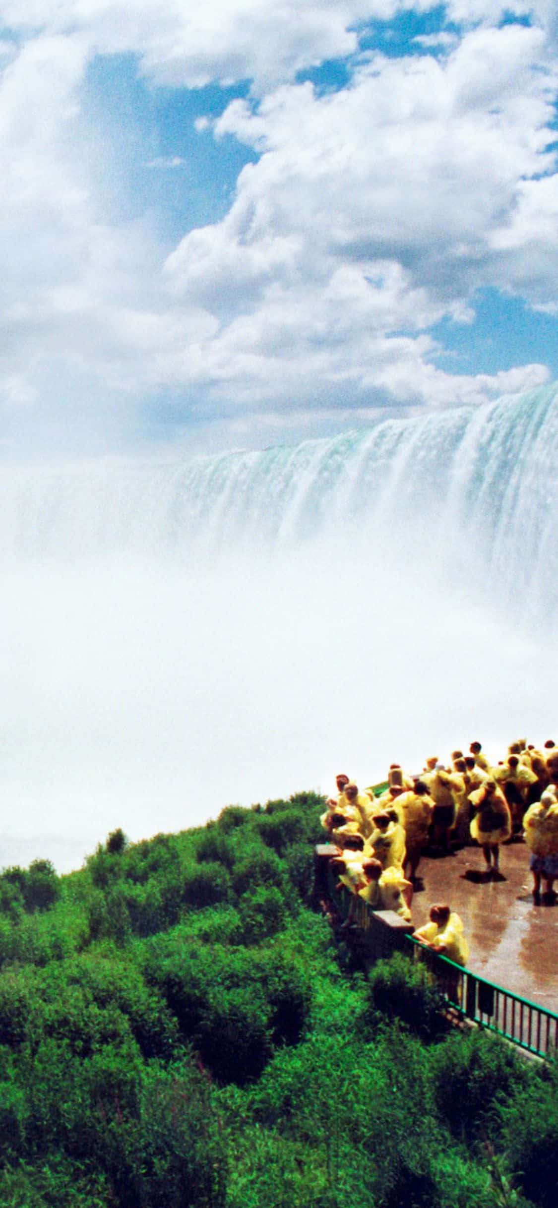 iPhone X Niagara Falls Sky Background Wallpaper