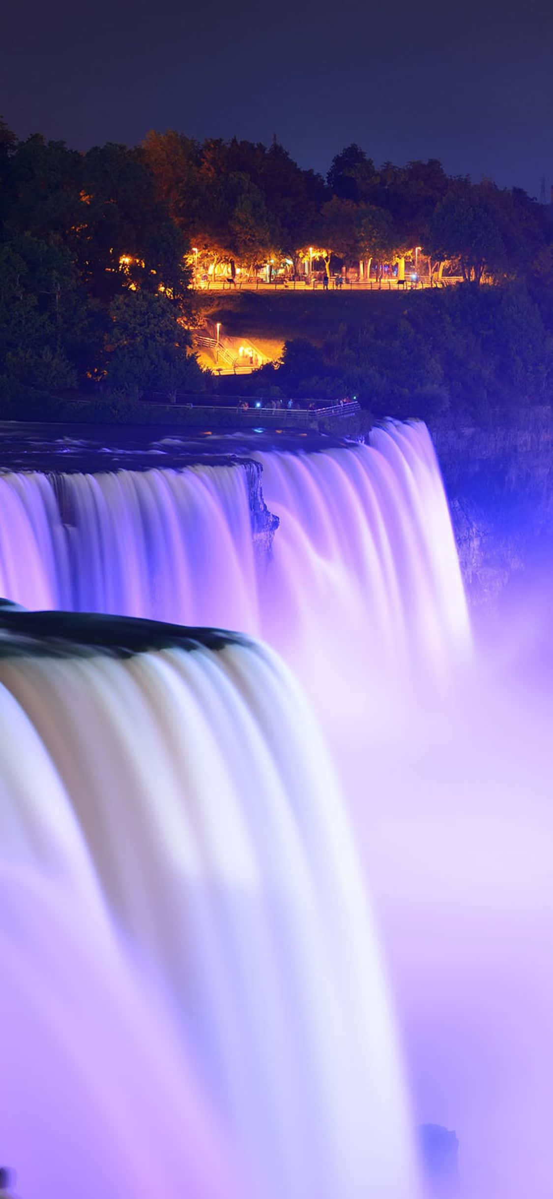iPhone X Niagara Falls Glowing Background Wallpaper