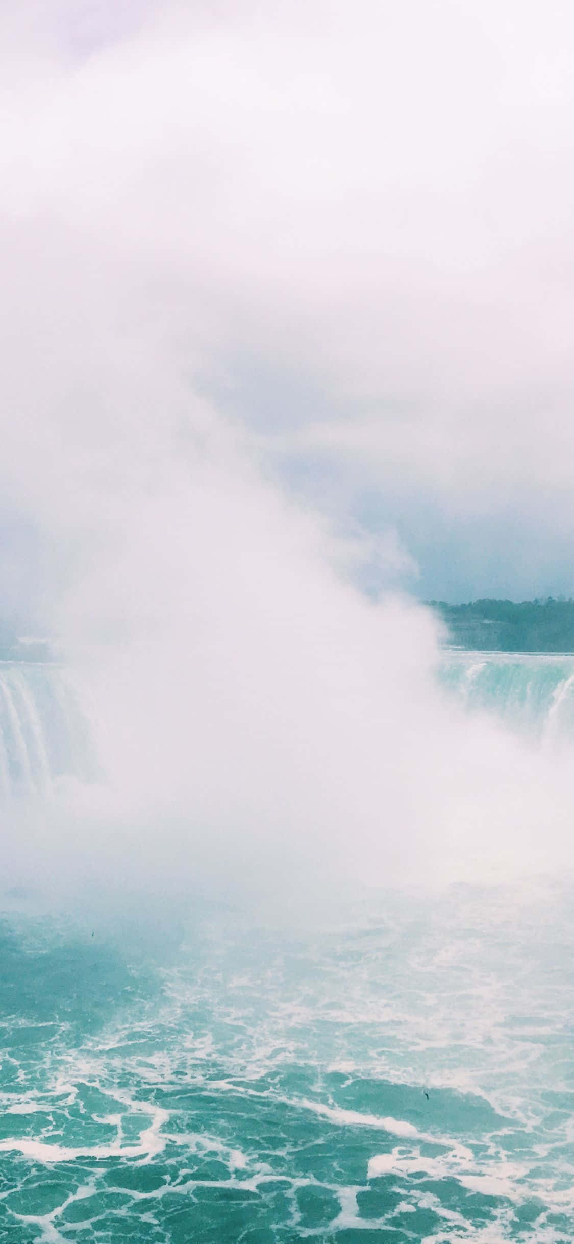 iPhone X Niagara Falls Mist Background Wallpaper