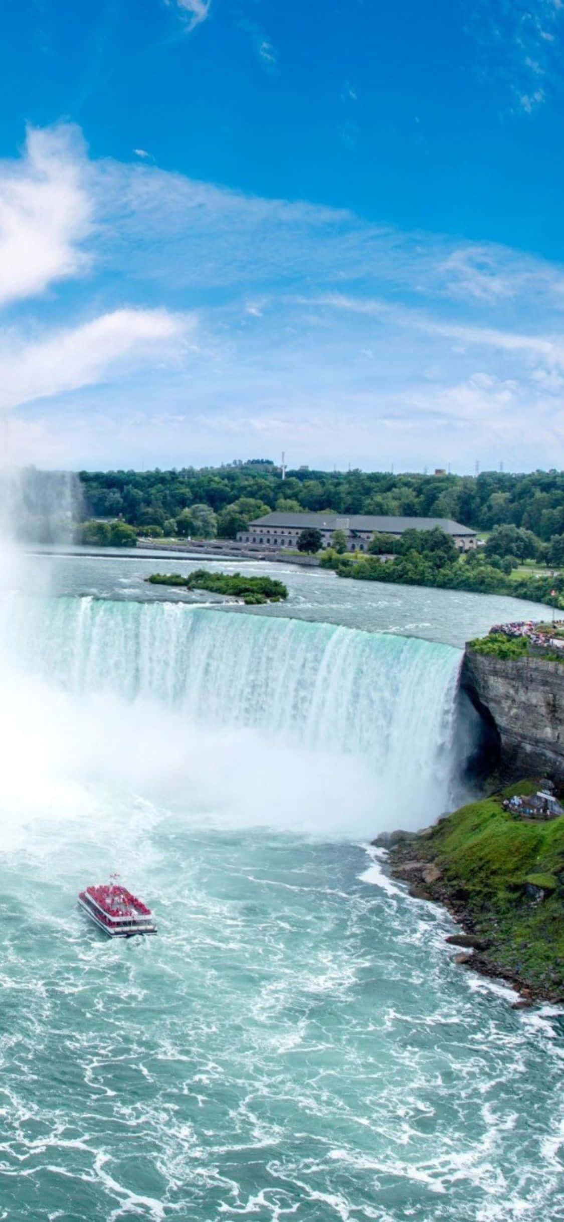 iPhone X Niagara Falls Rocks Background Wallpaper