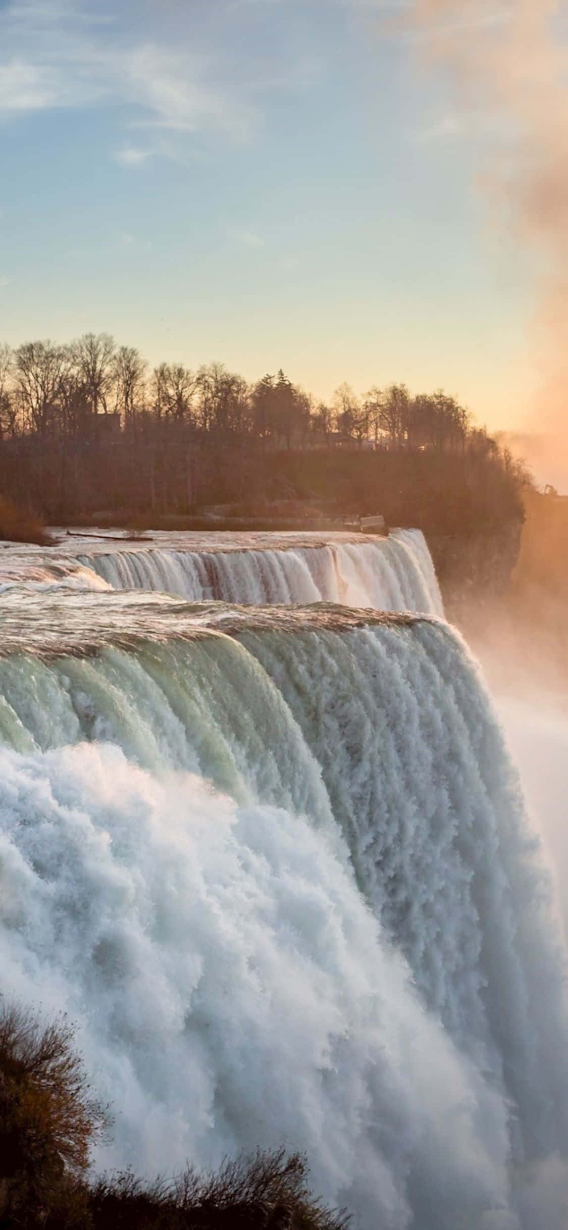 iPhone X Niagara Falls Tourist Spots Background Wallpaper