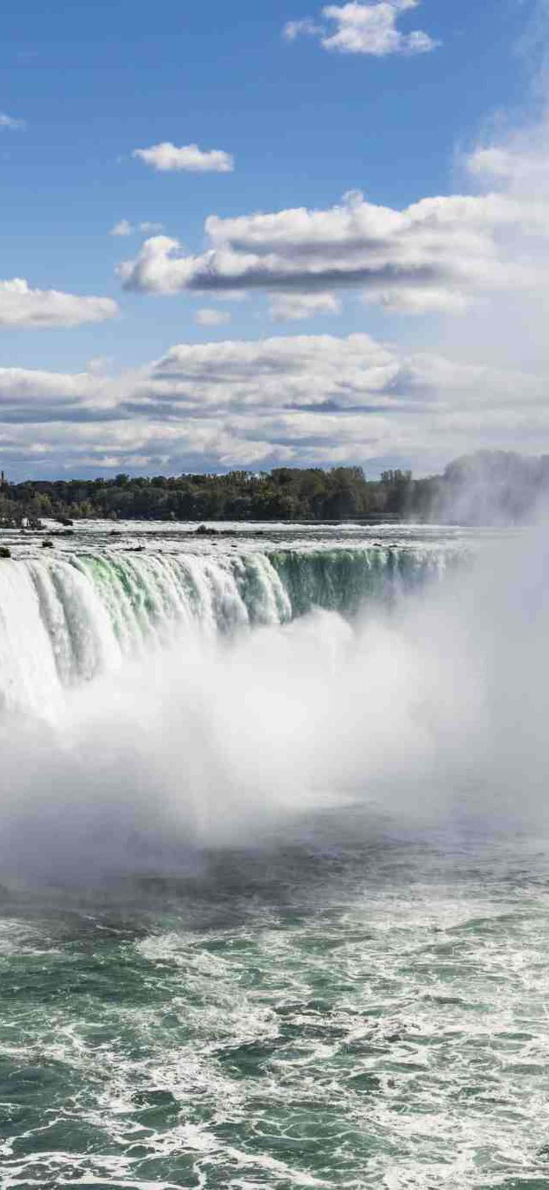 iPhone X Niagara Falls Mist Background Wallpaper