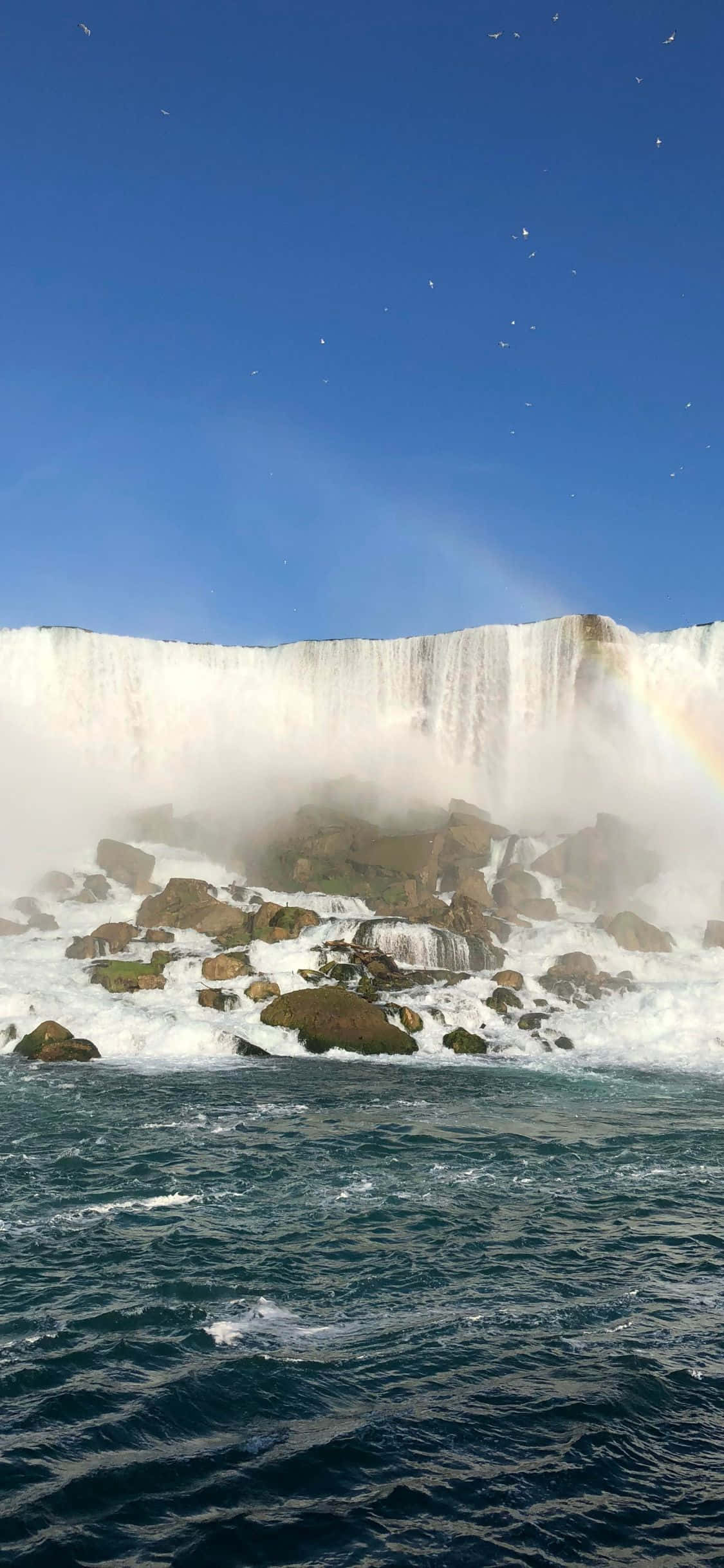 iPhone X Niagara Water Falls Background Wallpaper